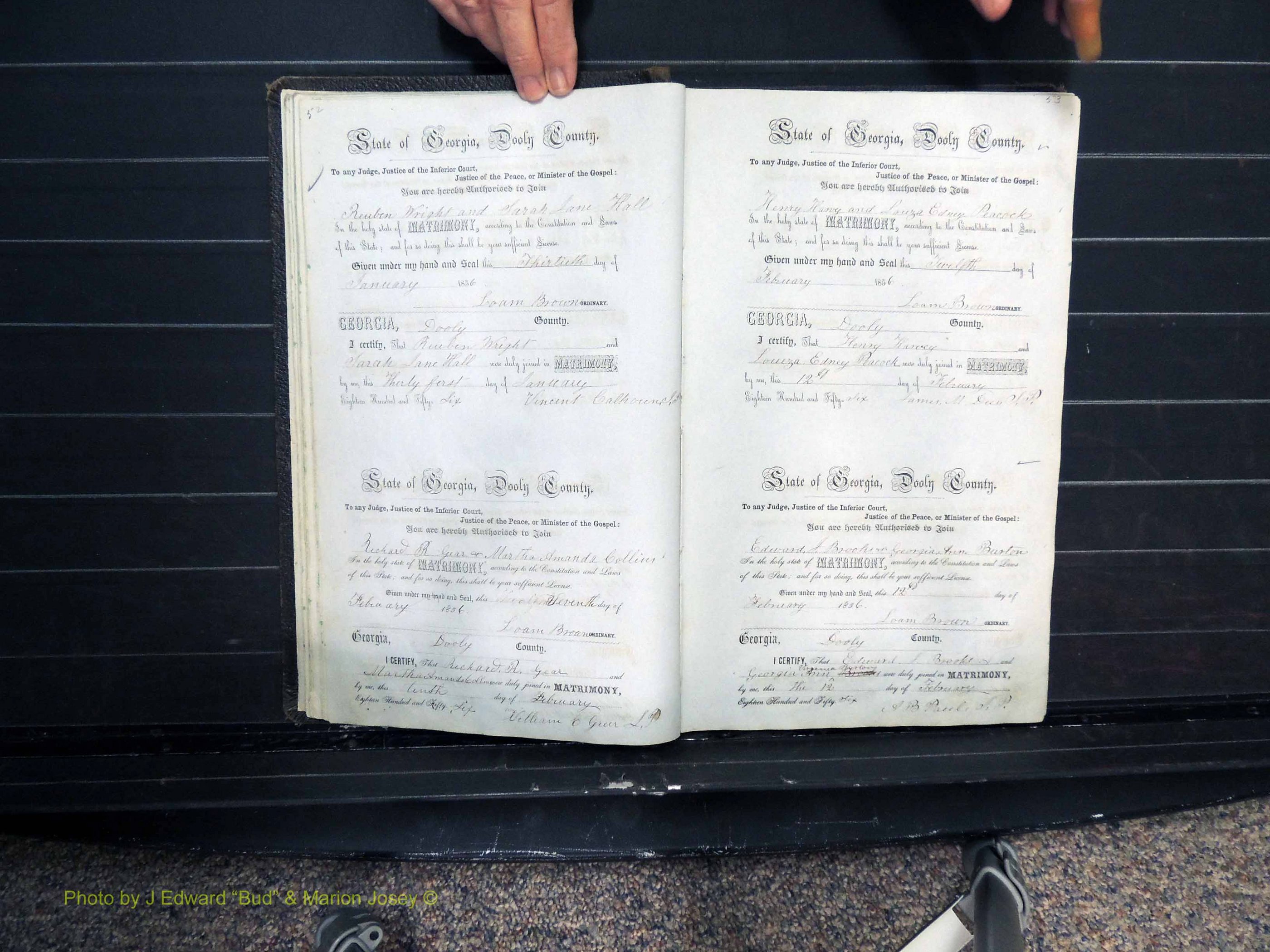 Dooly Co, GA, Marriages, Book B, 1852-1877 Pg 052-053.JPG