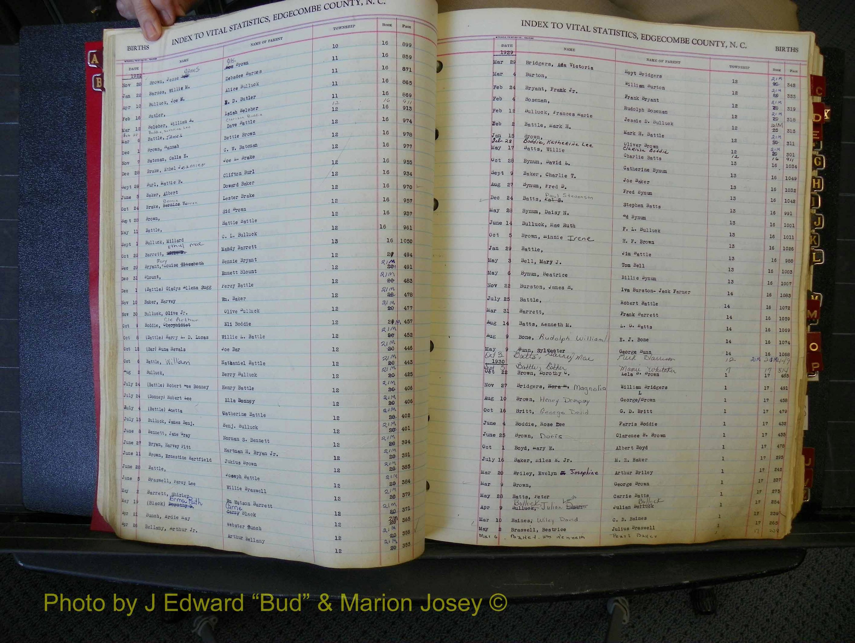 Edgecombe Births, A-Z, 1914-1933 (147).JPG