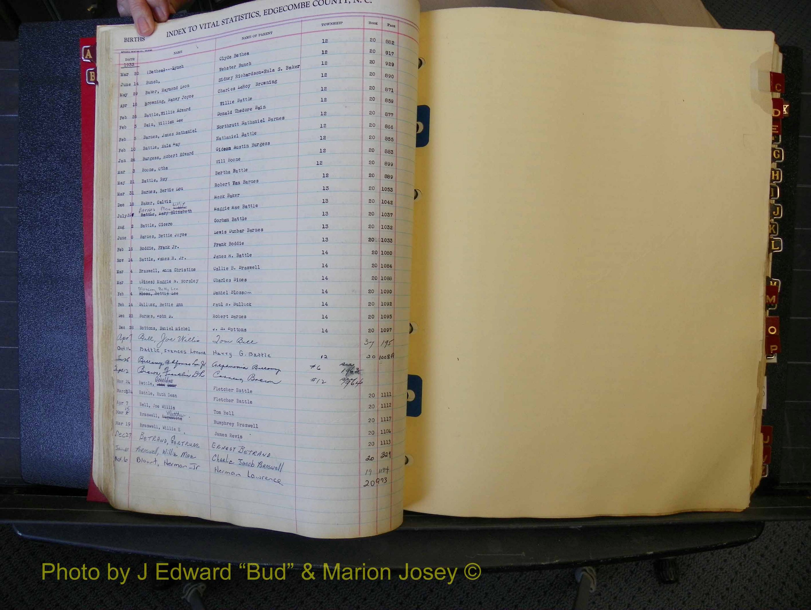 Edgecombe Births, A-Z, 1914-1933 (157).JPG