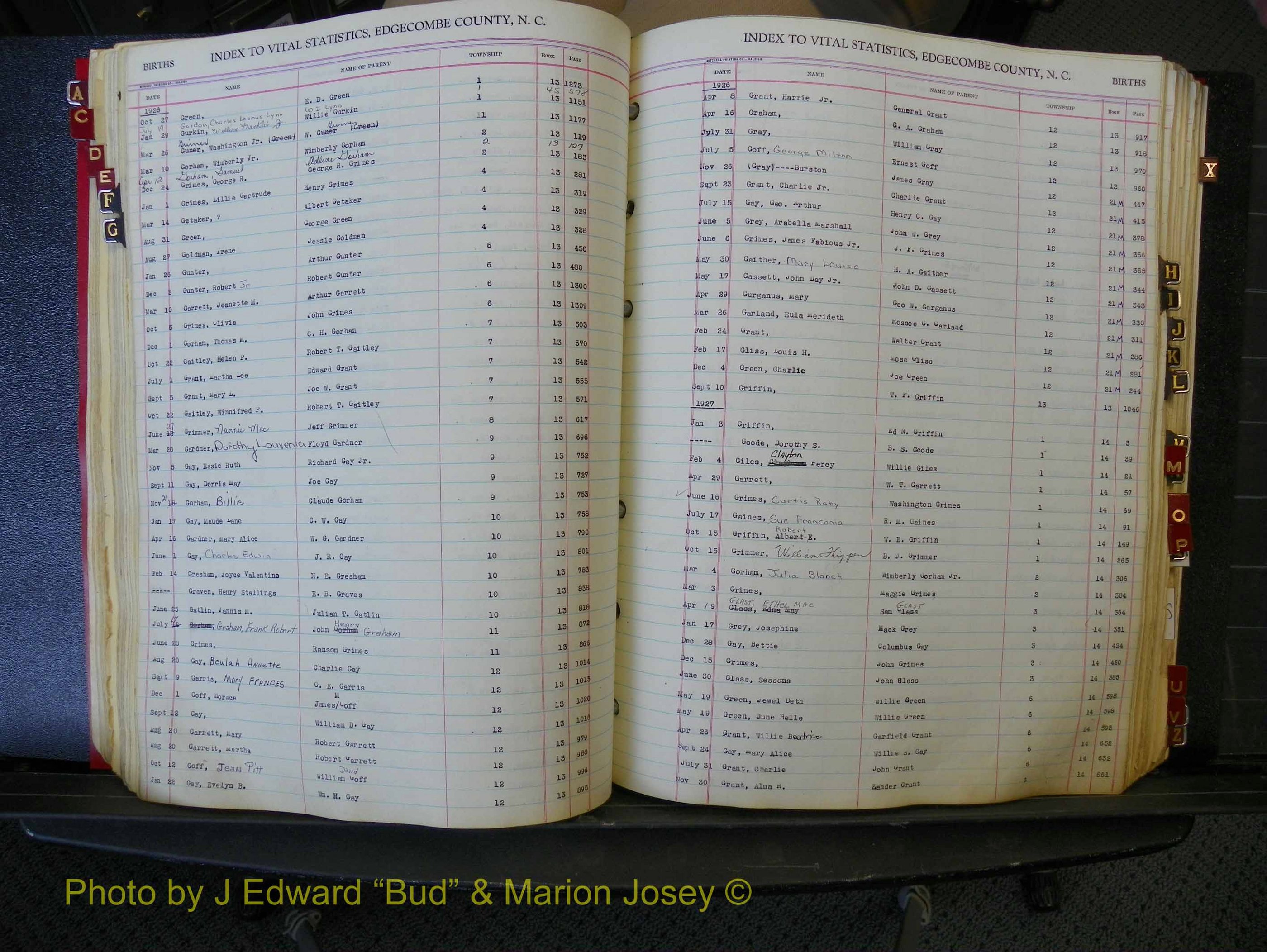 Edgecombe Births, A-Z, 1914-1933 (228).JPG