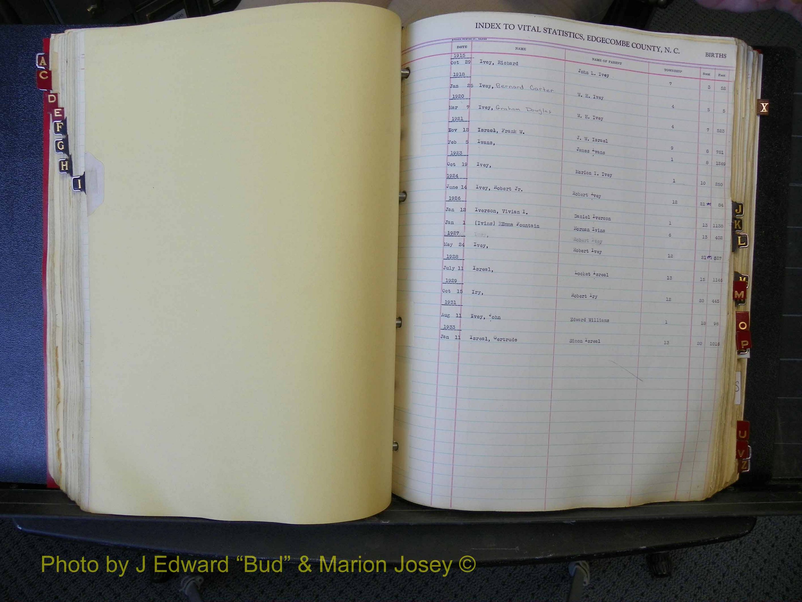 Edgecombe Births, A-Z, 1914-1933 (266).JPG
