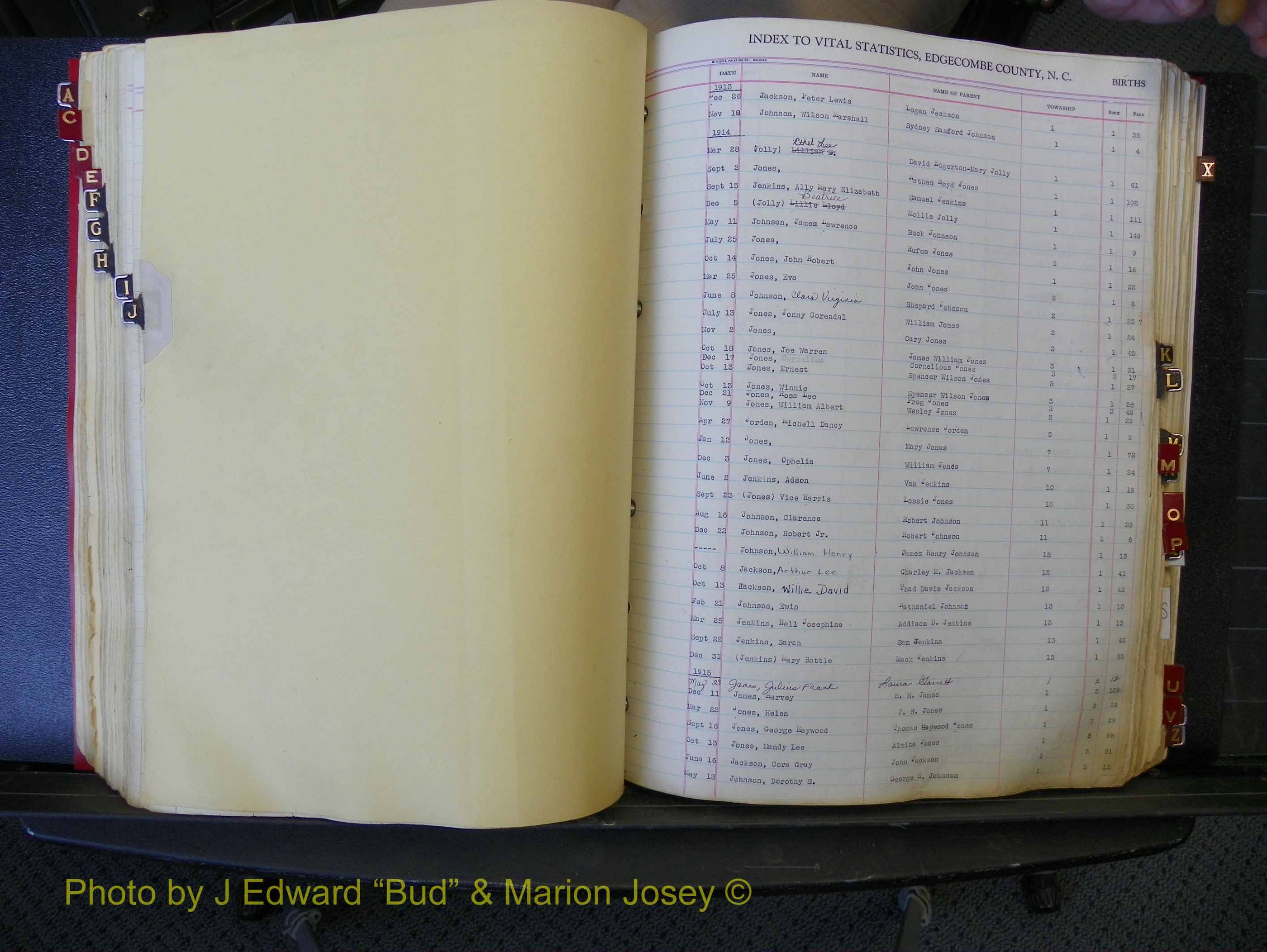 Edgecombe Births, A-Z, 1914-1933 (267).JPG