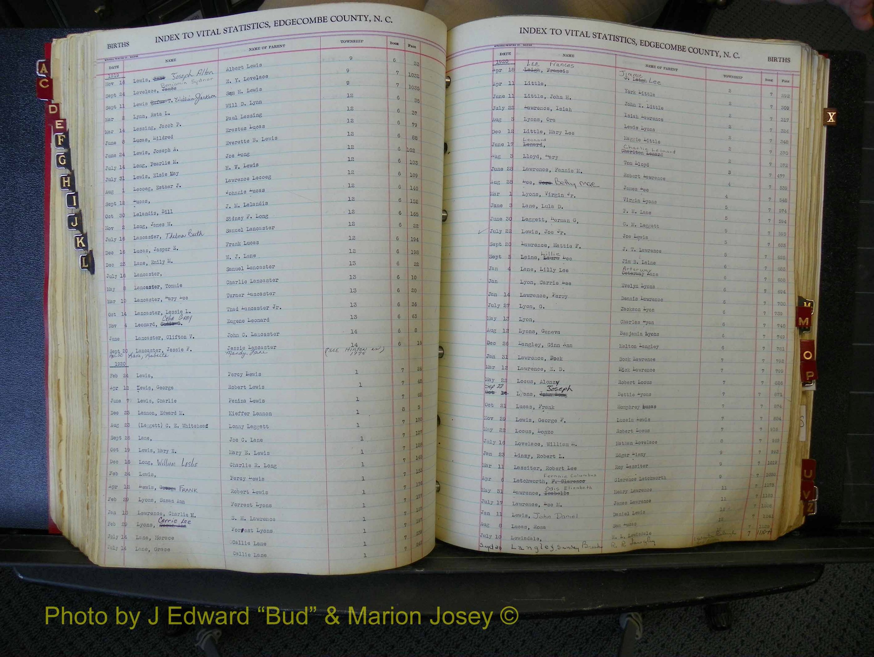 Edgecombe Births, A-Z, 1914-1933 (302).JPG