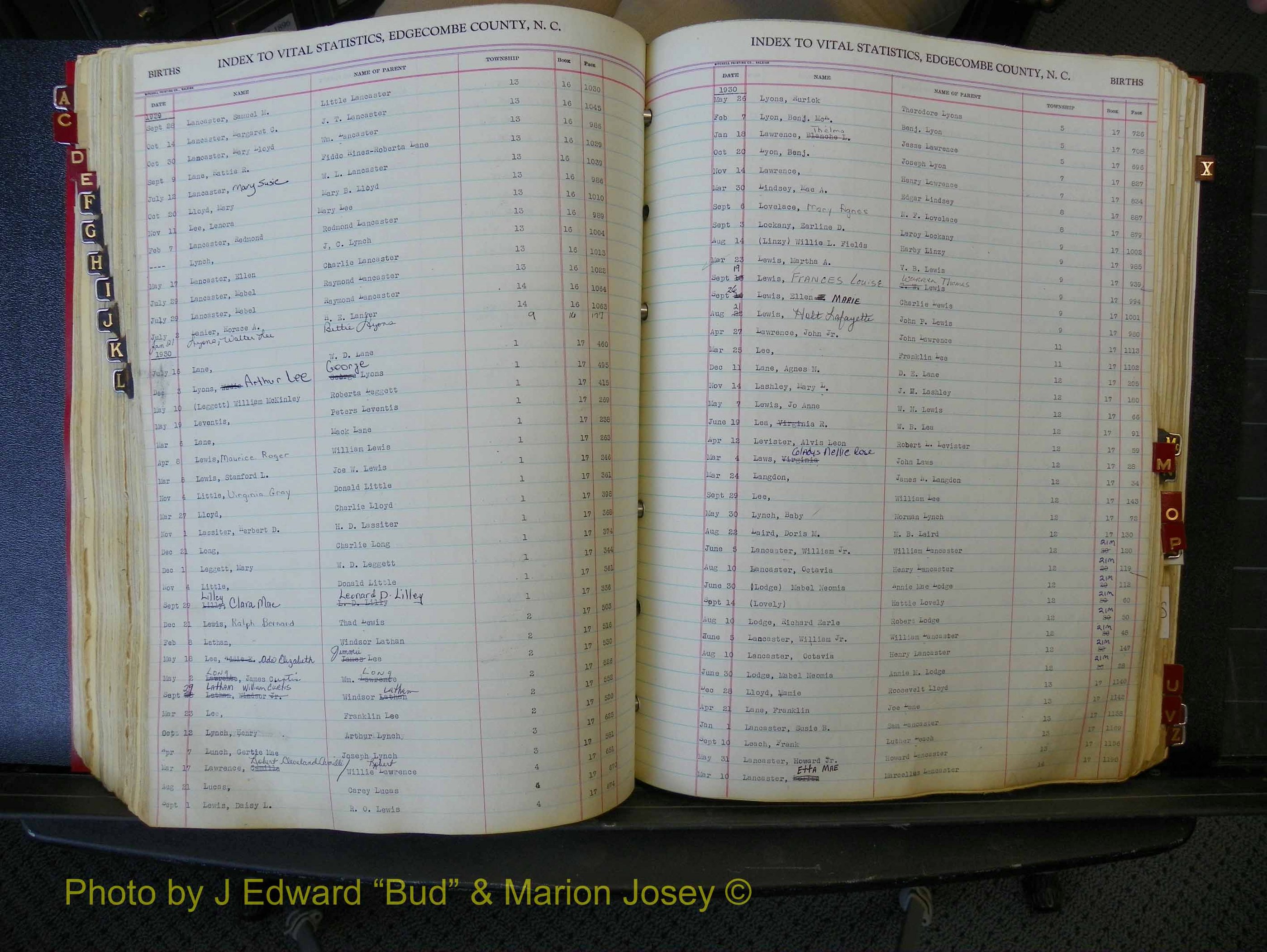 Edgecombe Births, A-Z, 1914-1933 (312).JPG