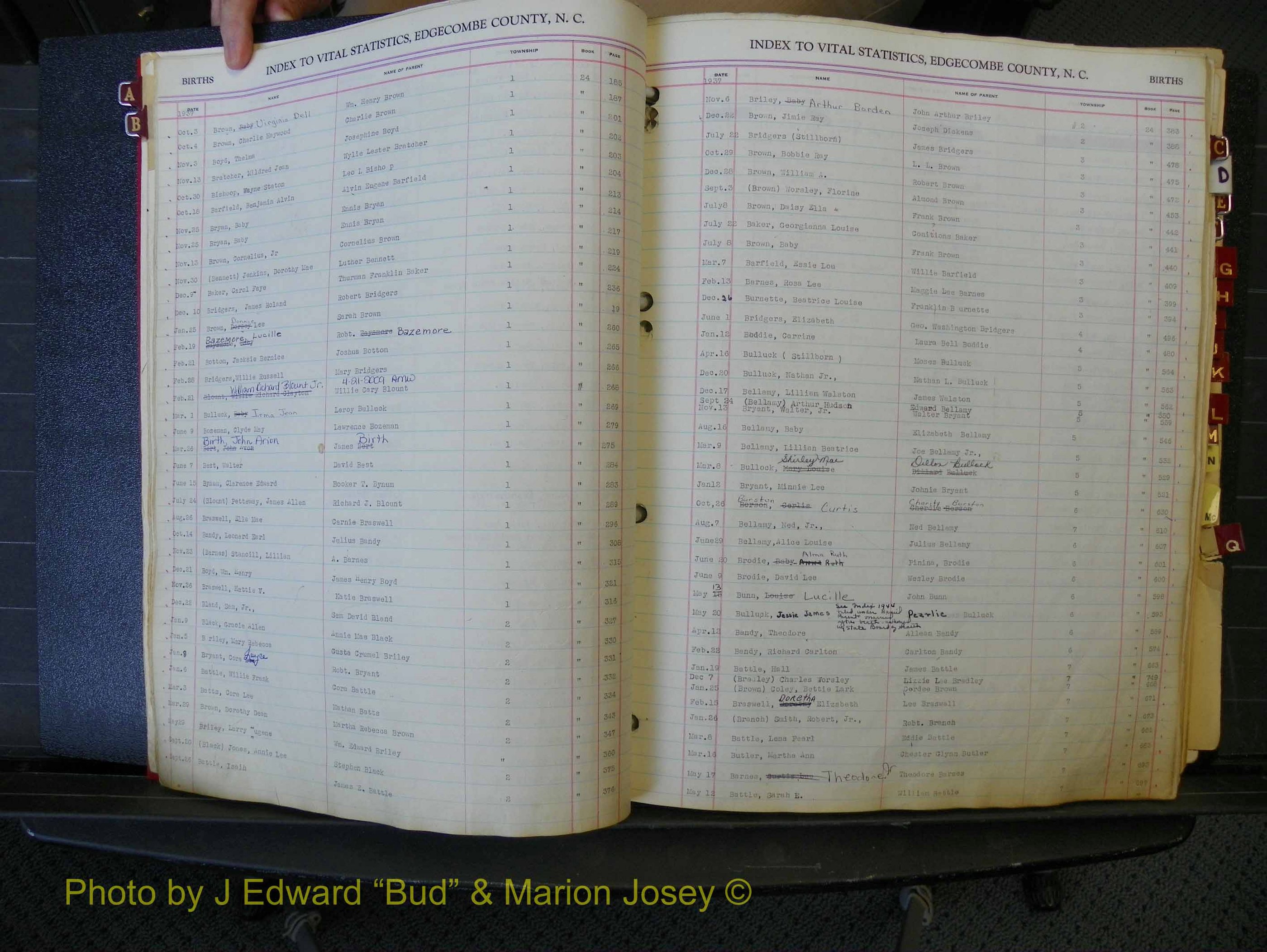 Edgecombe Births, A-Z, 1934-1949 (120).JPG