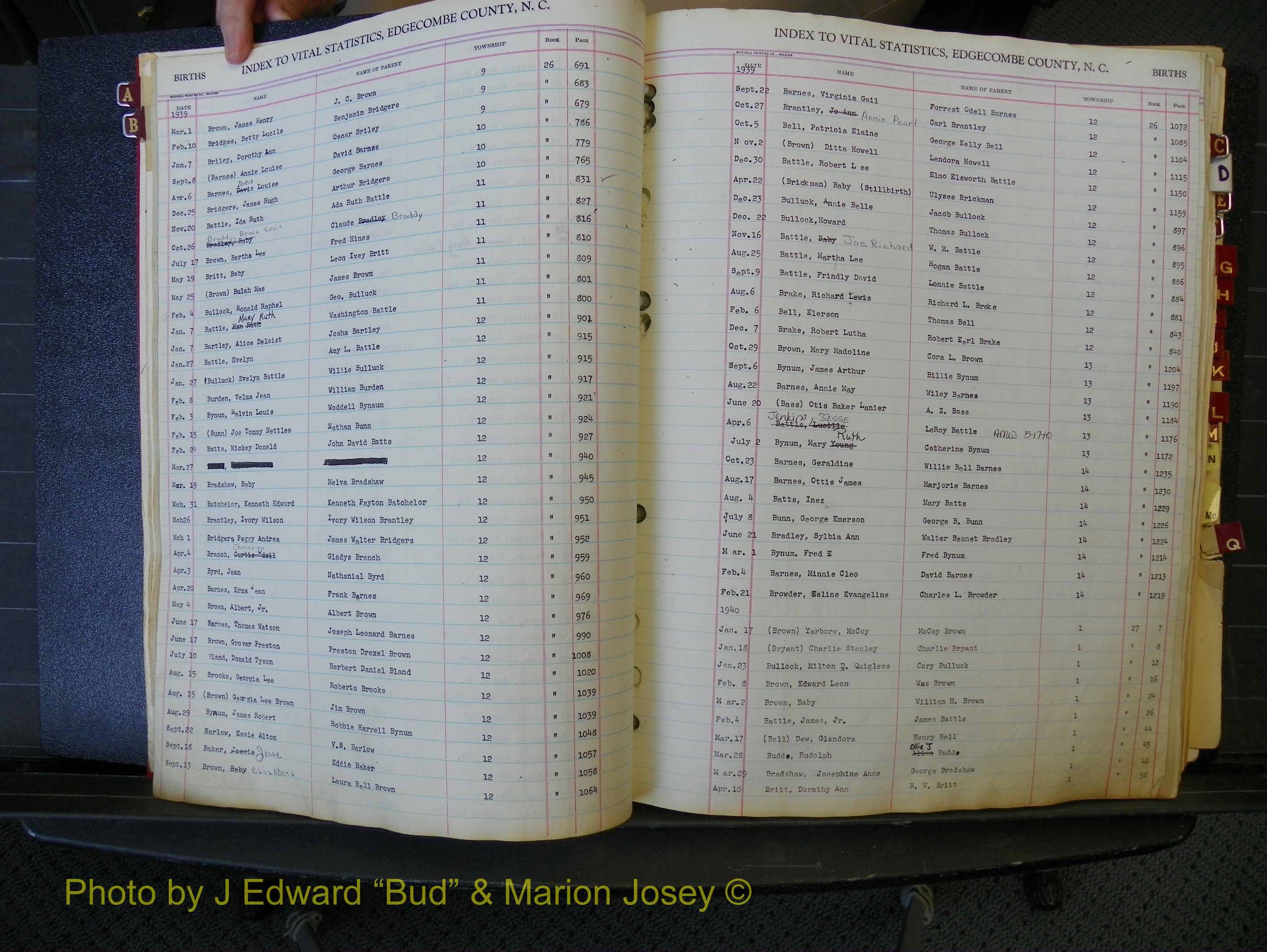 Edgecombe Births, A-Z, 1934-1949 (126).JPG