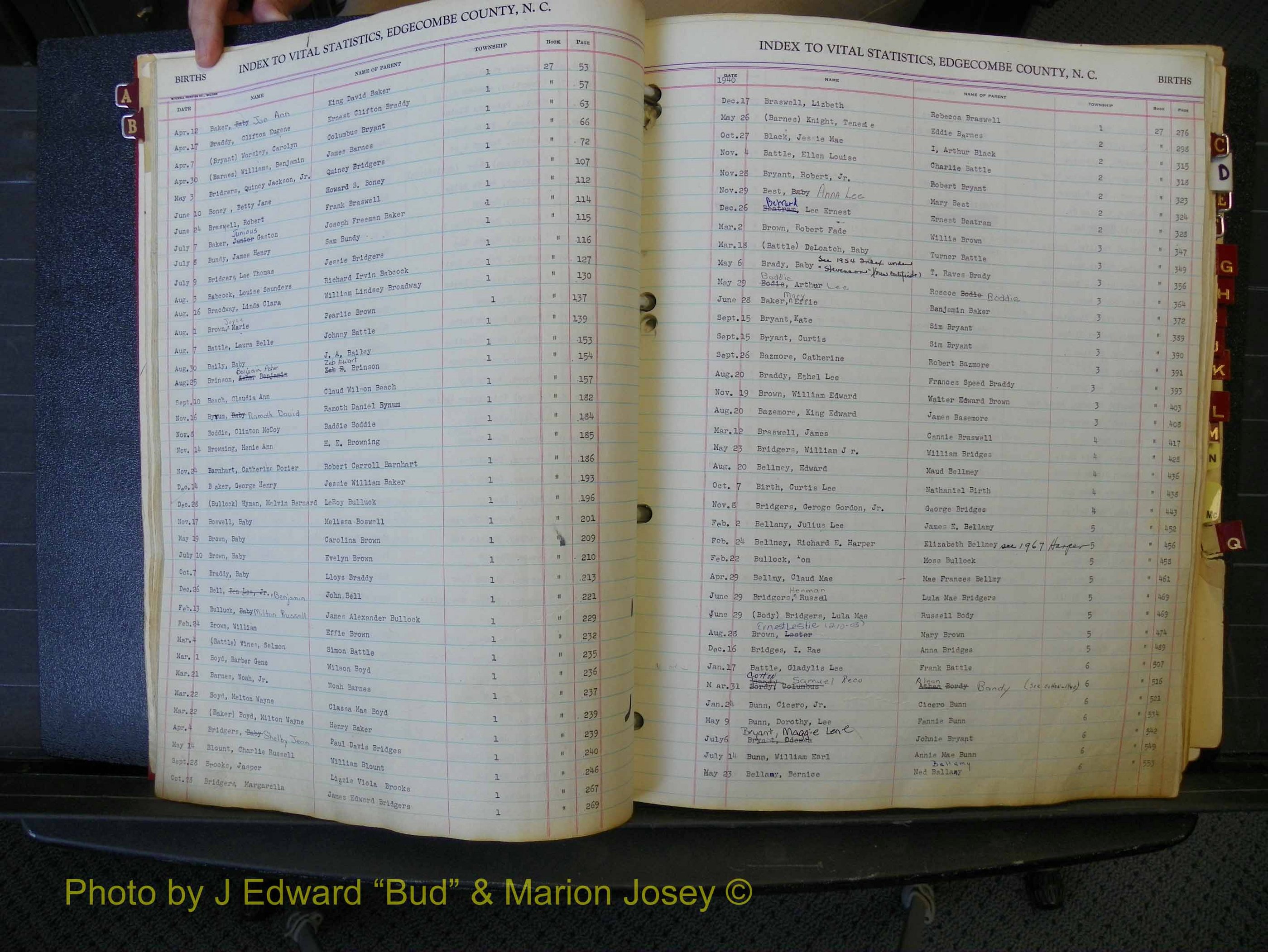 Edgecombe Births, A-Z, 1934-1949 (127).JPG