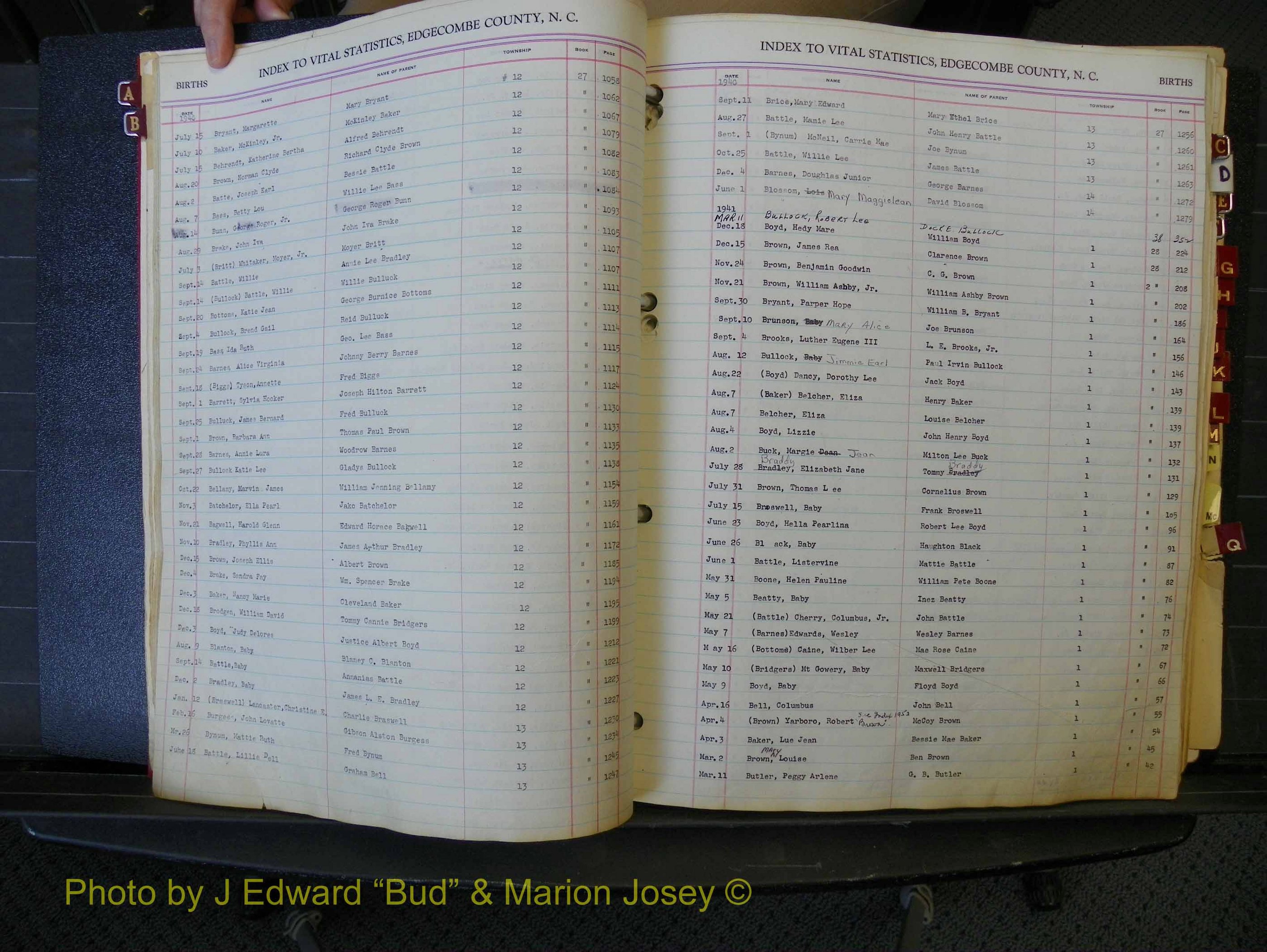 Edgecombe Births, A-Z, 1934-1949 (129).JPG