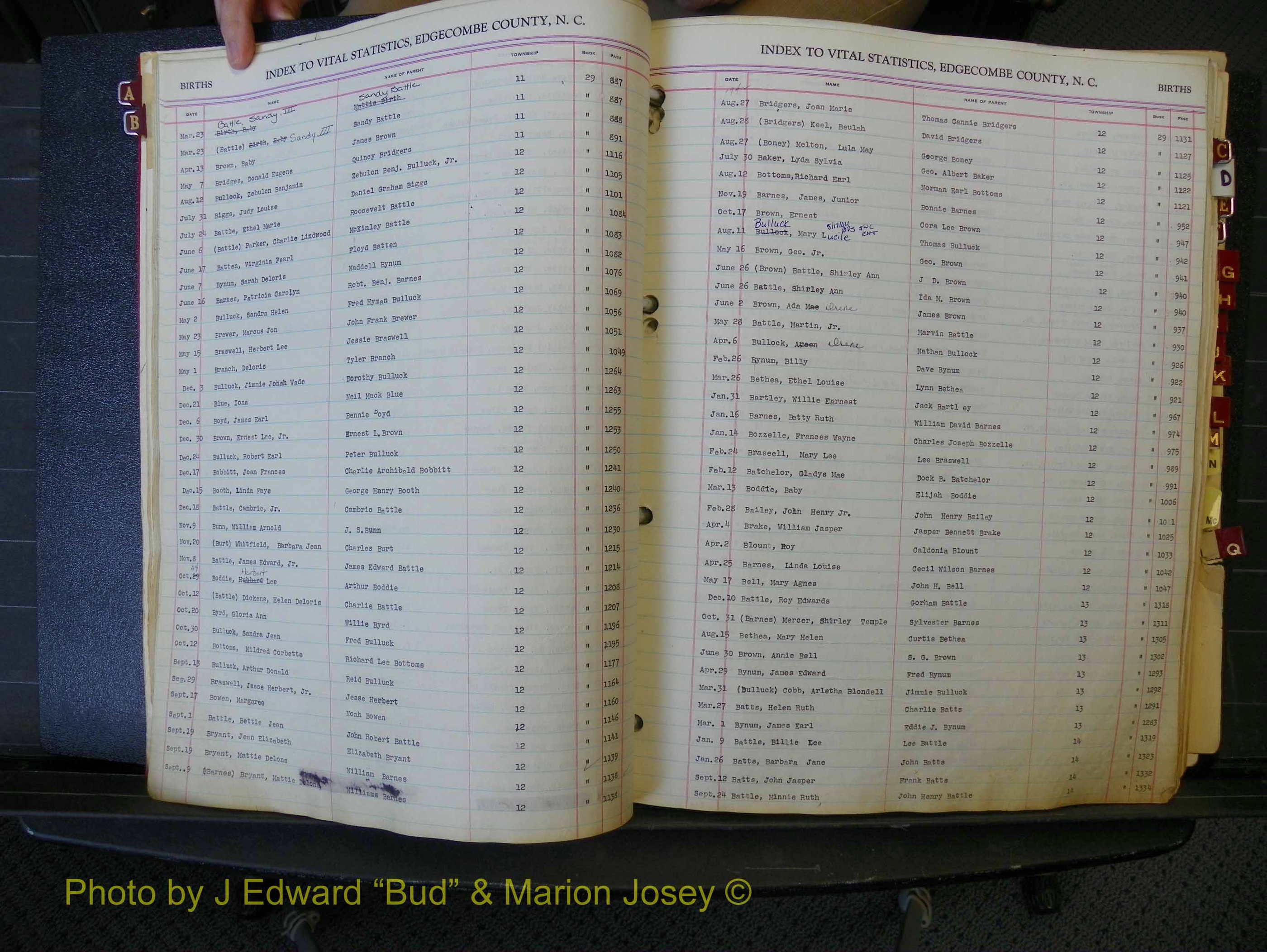Edgecombe Births, A-Z, 1934-1949 (134).JPG