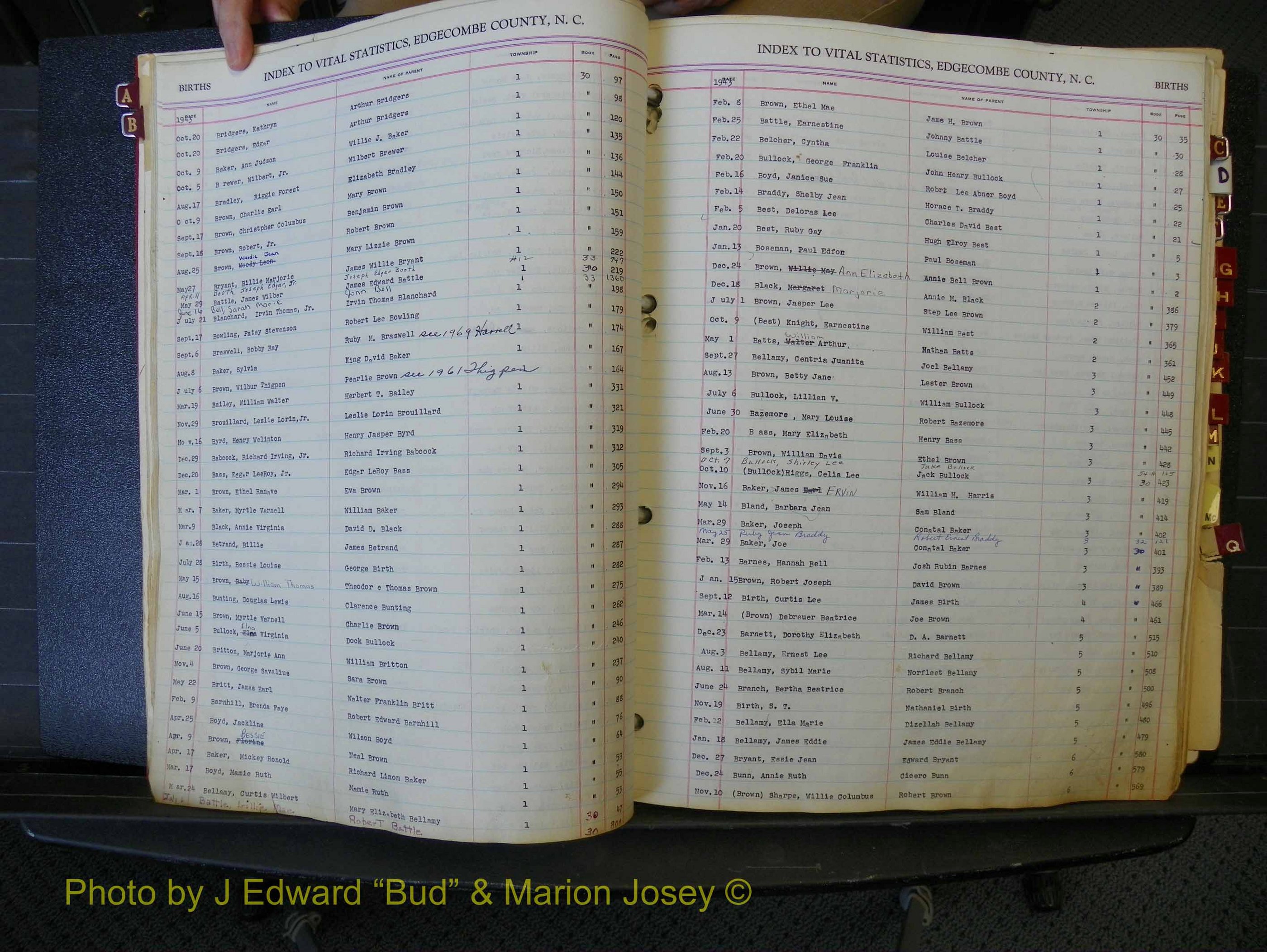 Edgecombe Births, A-Z, 1934-1949 (135).JPG