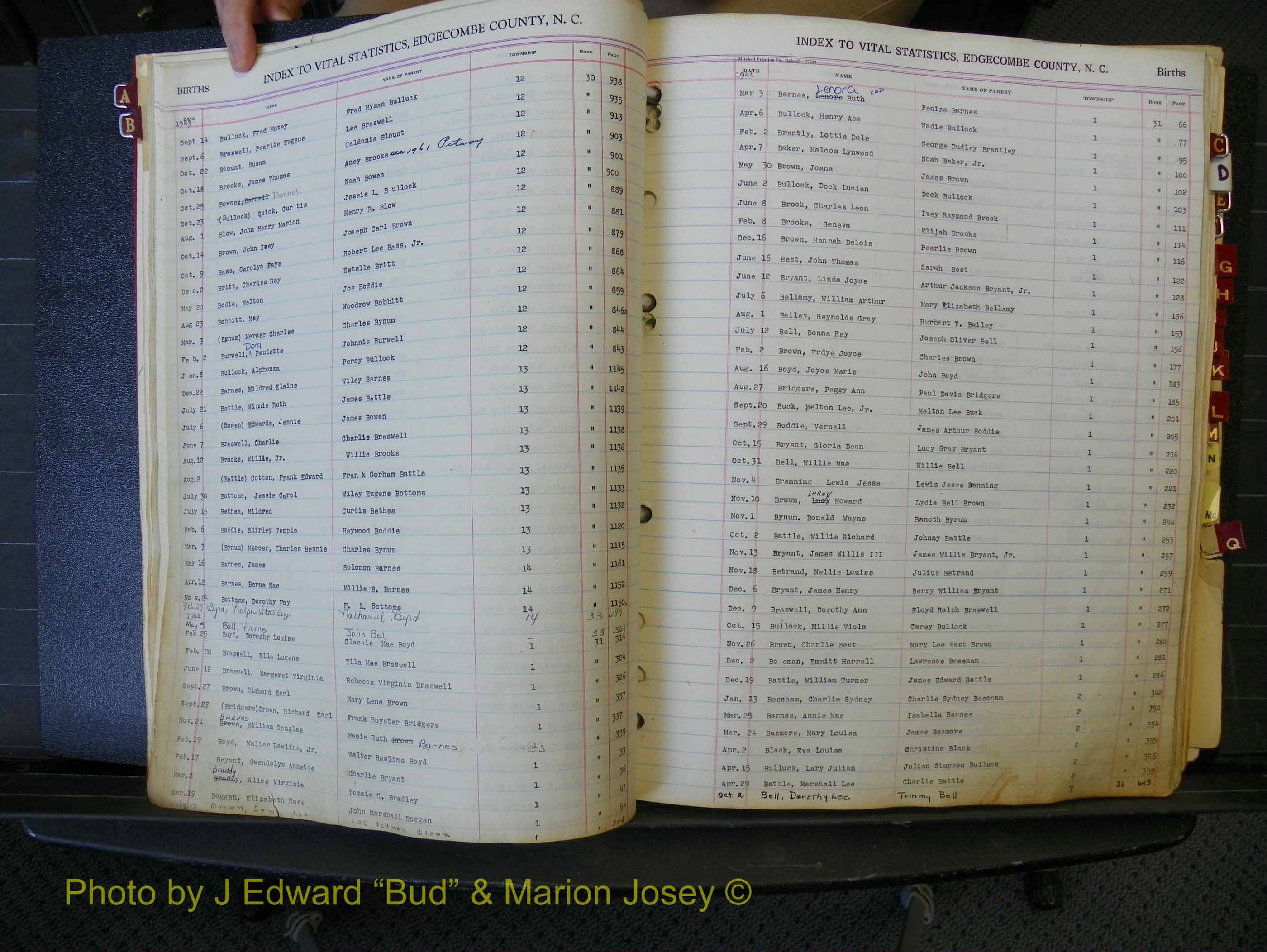 Edgecombe Births, A-Z, 1934-1949 (137).JPG