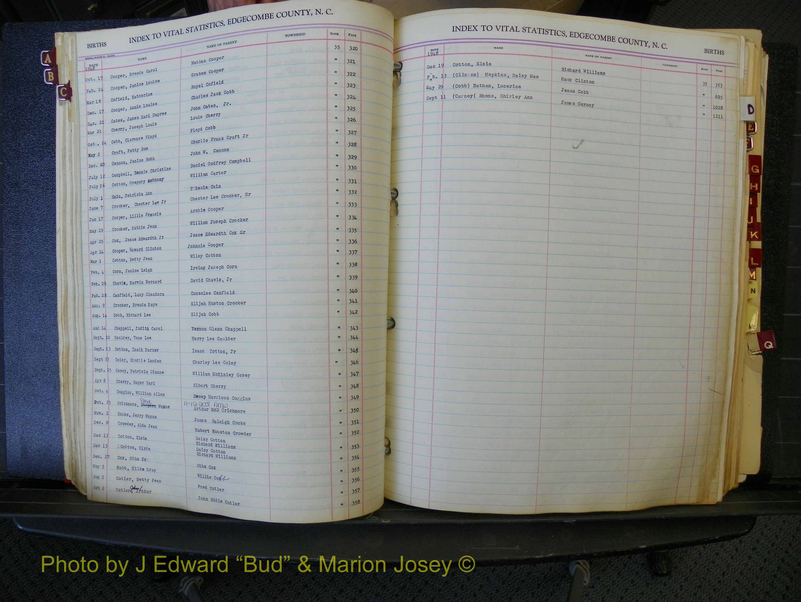 Edgecombe Births, A-Z, 1934-1949 (172).JPG