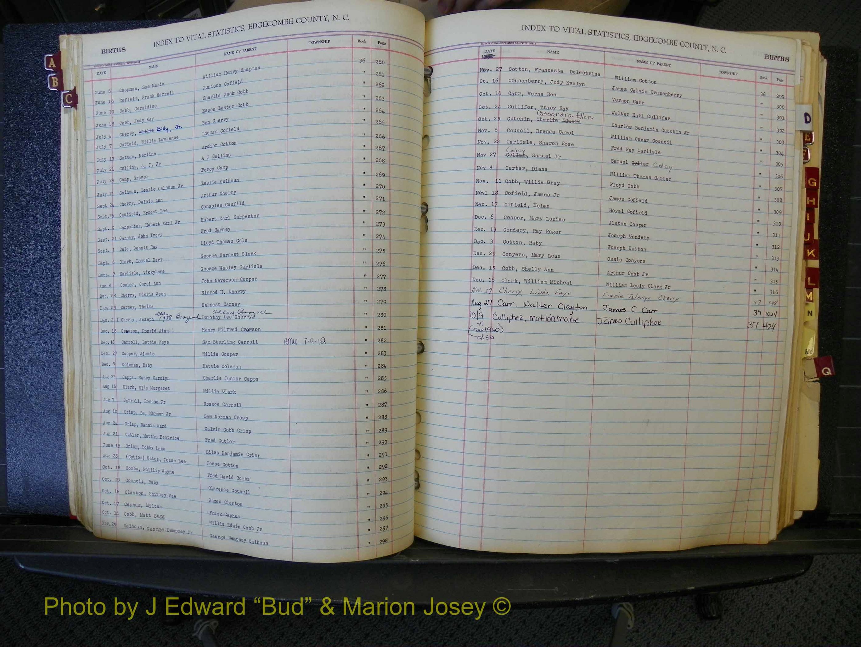 Edgecombe Births, A-Z, 1934-1949 (173).JPG