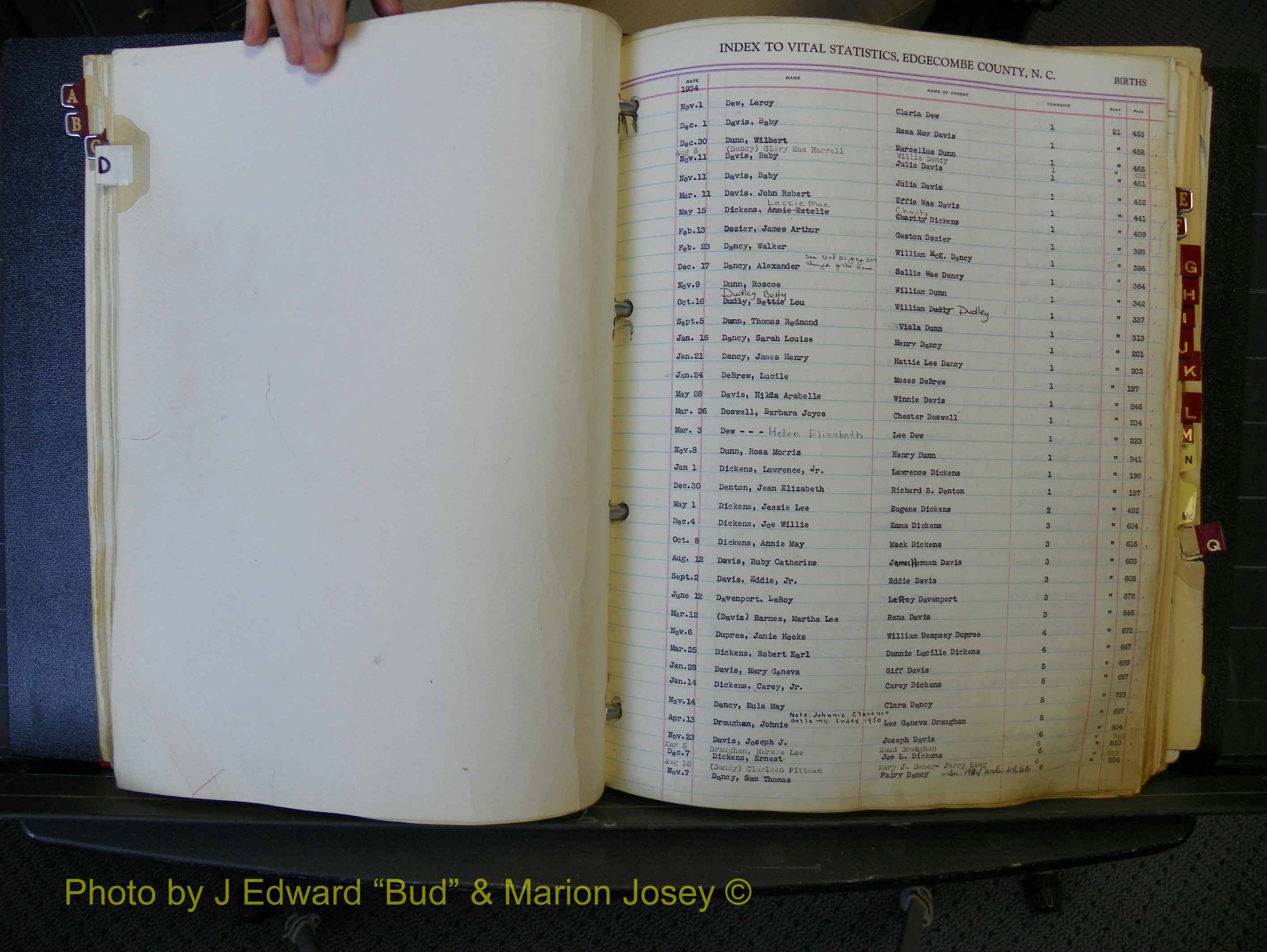 Edgecombe Births, A-Z, 1934-1949 (174).JPG