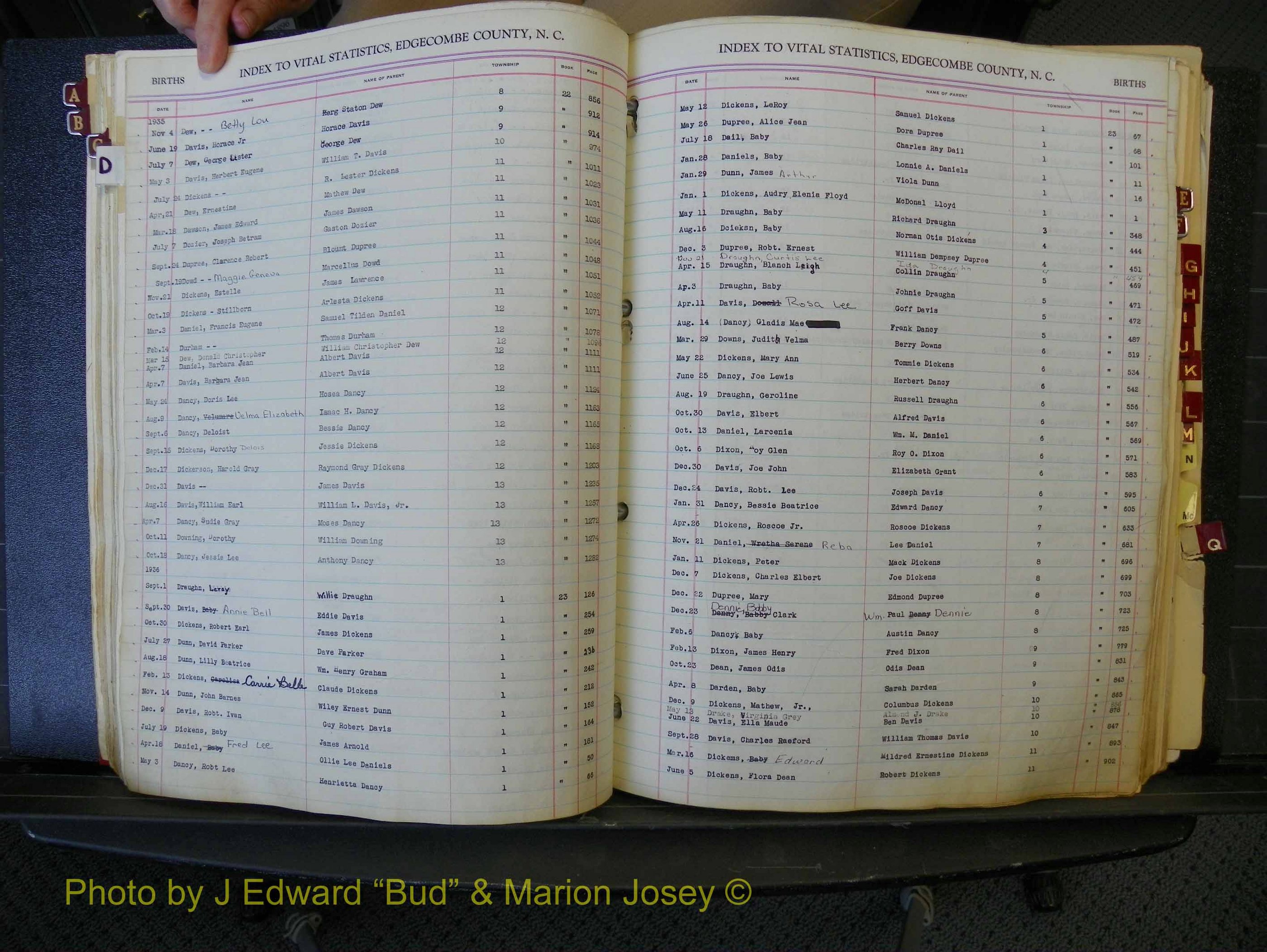 Edgecombe Births, A-Z, 1934-1949 (176).JPG