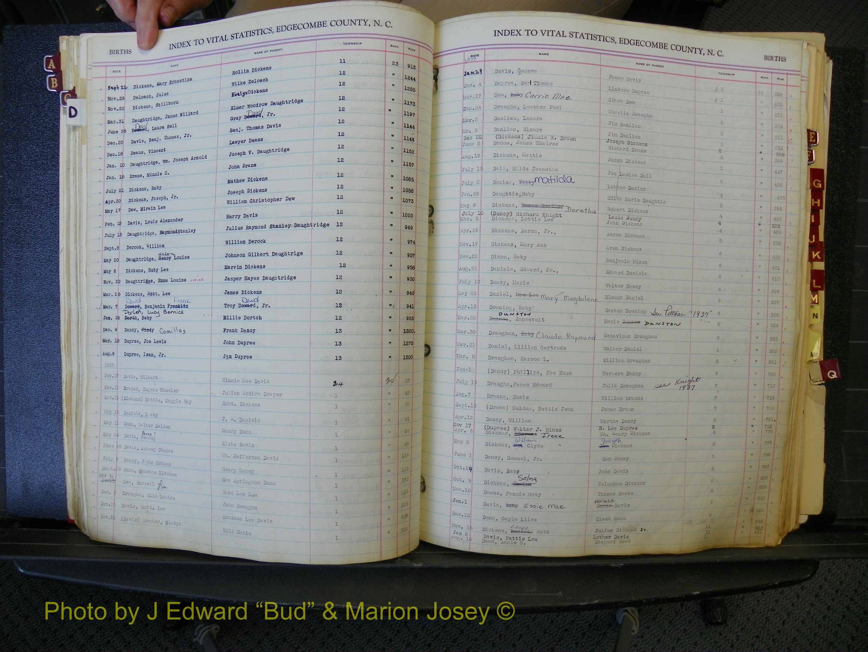 Edgecombe Births, A-Z, 1934-1949 (177).JPG
