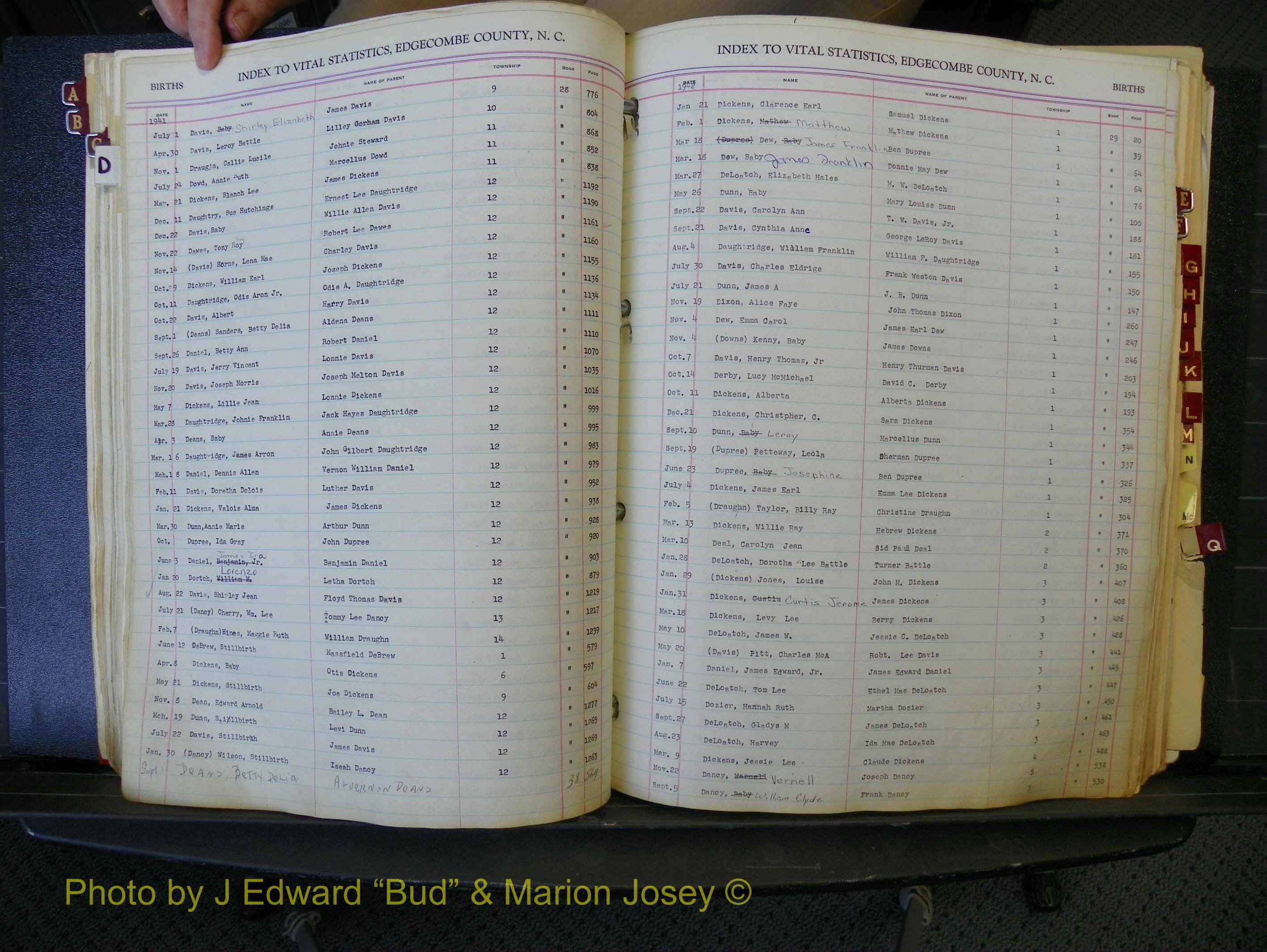 Edgecombe Births, A-Z, 1934-1949 (181).JPG