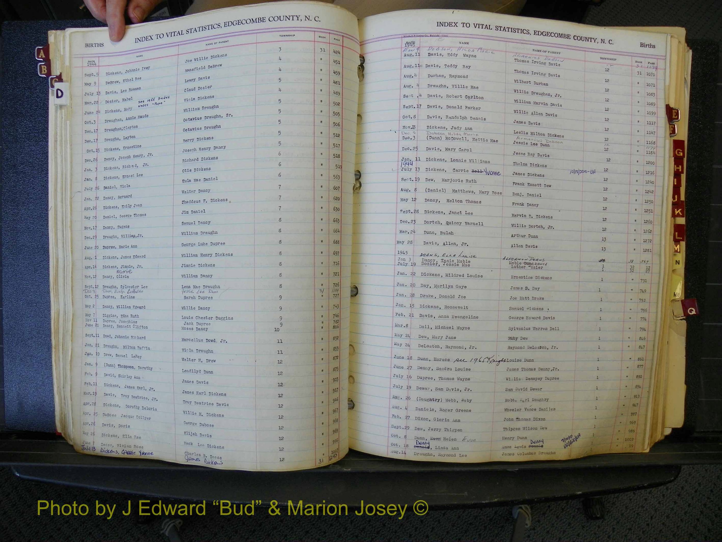 Edgecombe Births, A-Z, 1934-1949 (186).JPG
