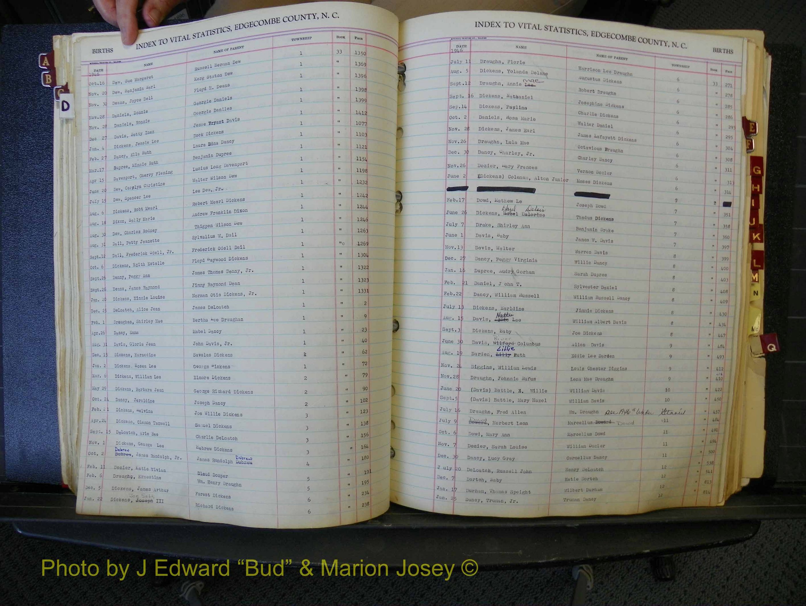 Edgecombe Births, A-Z, 1934-1949 (187).JPG