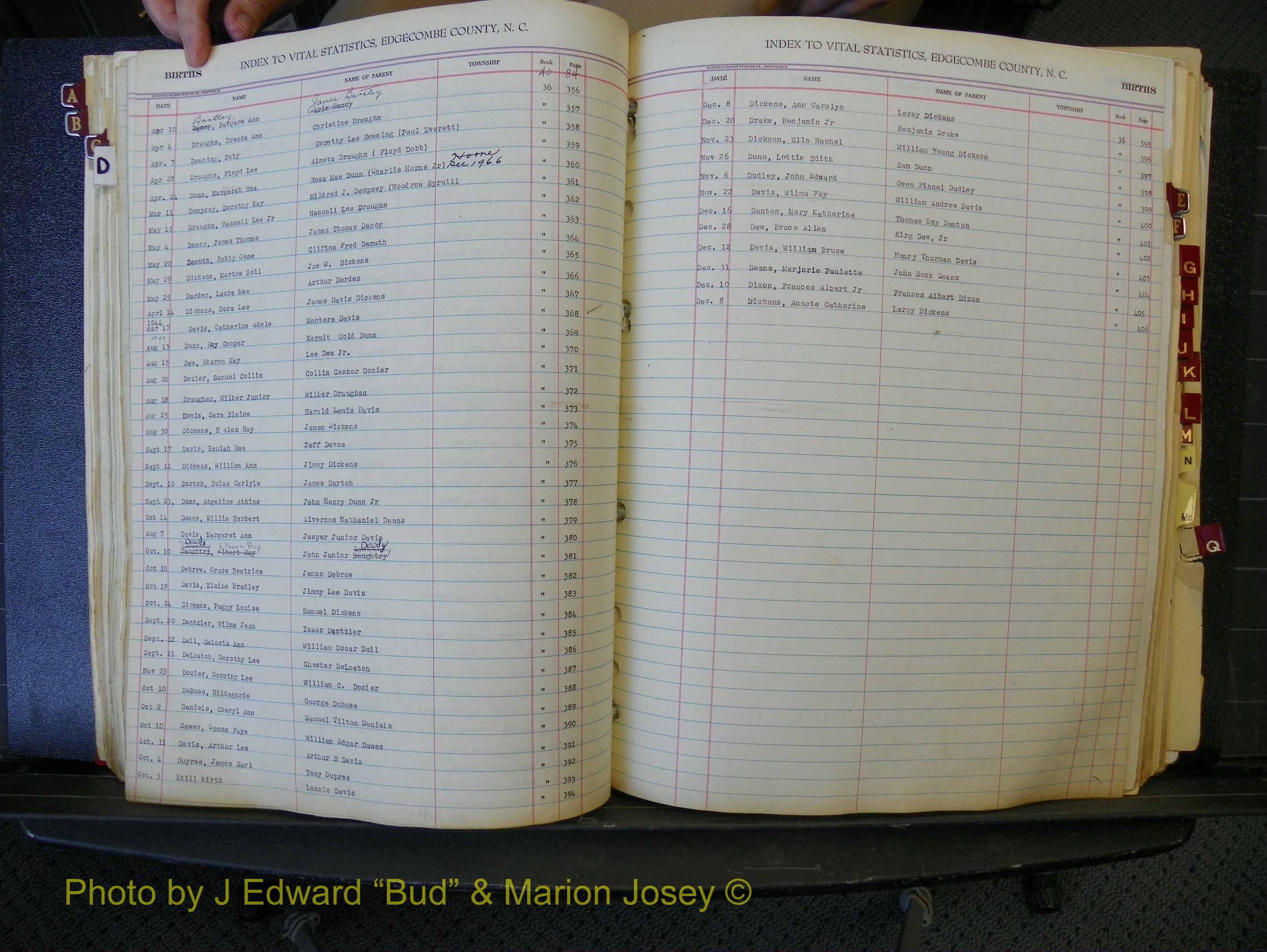 Edgecombe Births, A-Z, 1934-1949 (192).JPG