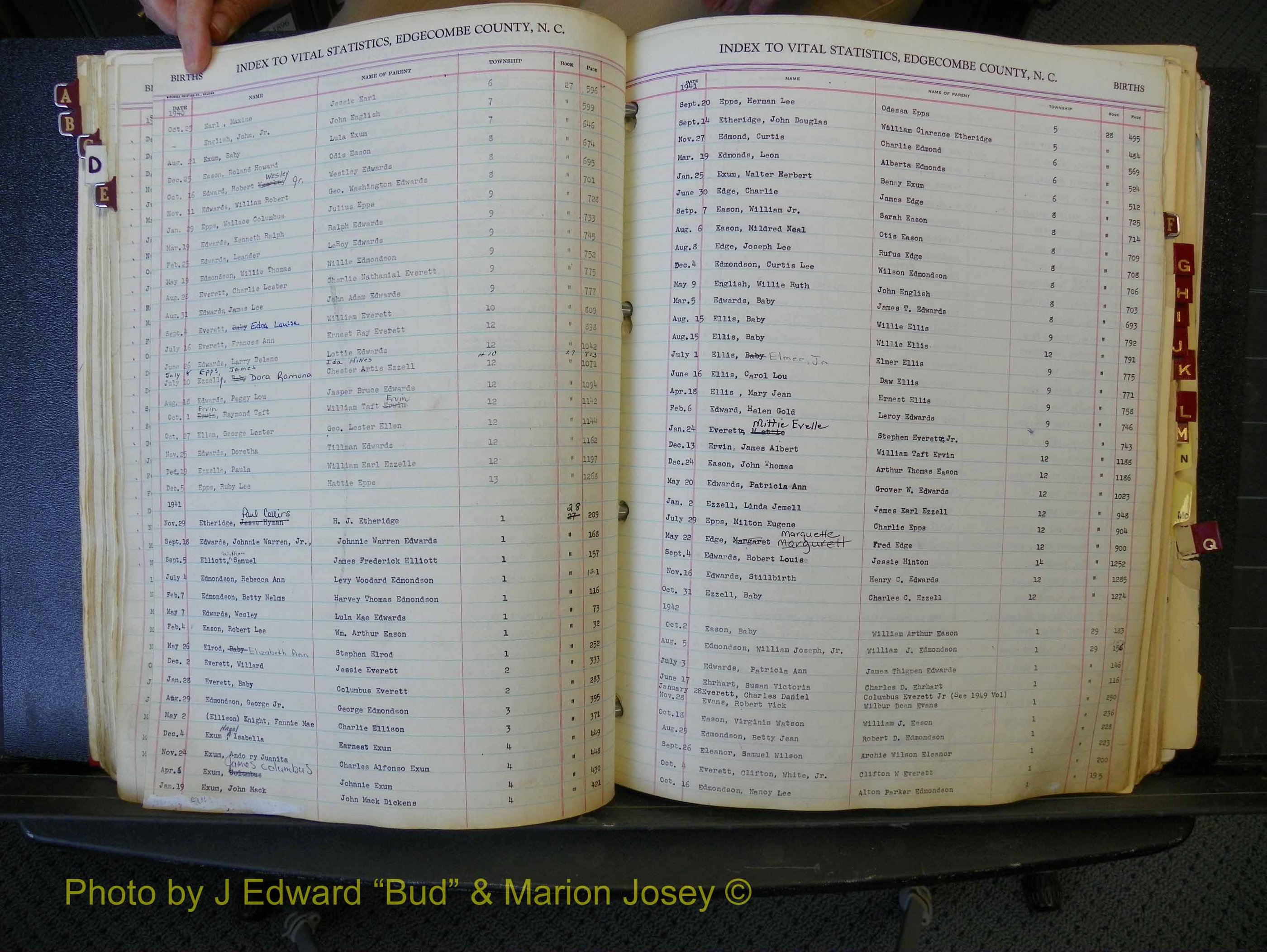 Edgecombe Births, A-Z, 1934-1949 (197).JPG