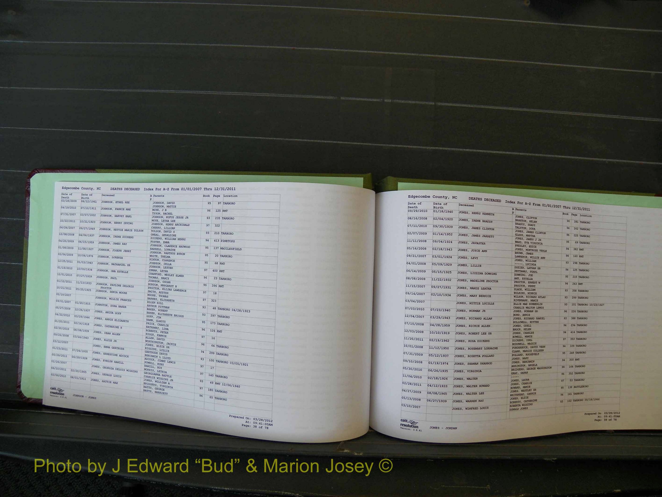 Edgecombe Deaths, A-Z, 2007 + (127).JPG