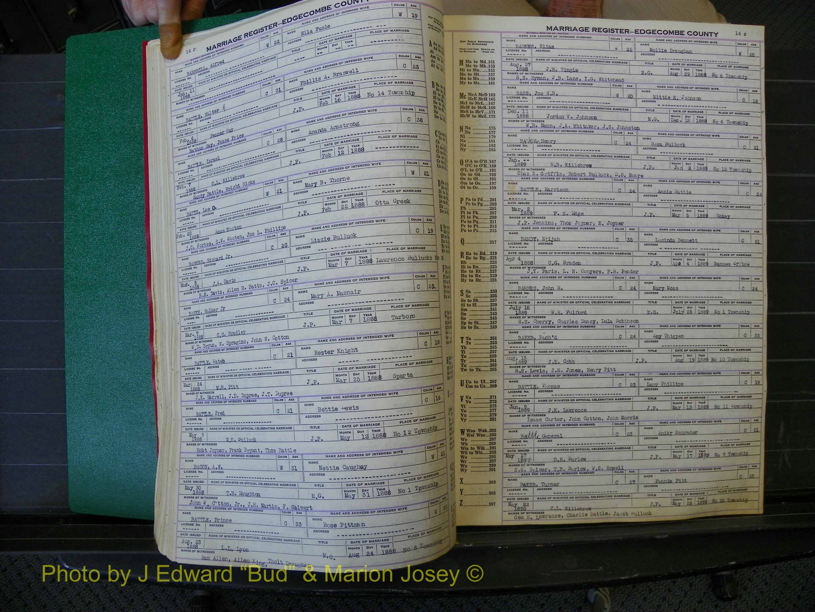 Edgecombe Marriages, A-E, 1867-1937 (146).JPG
