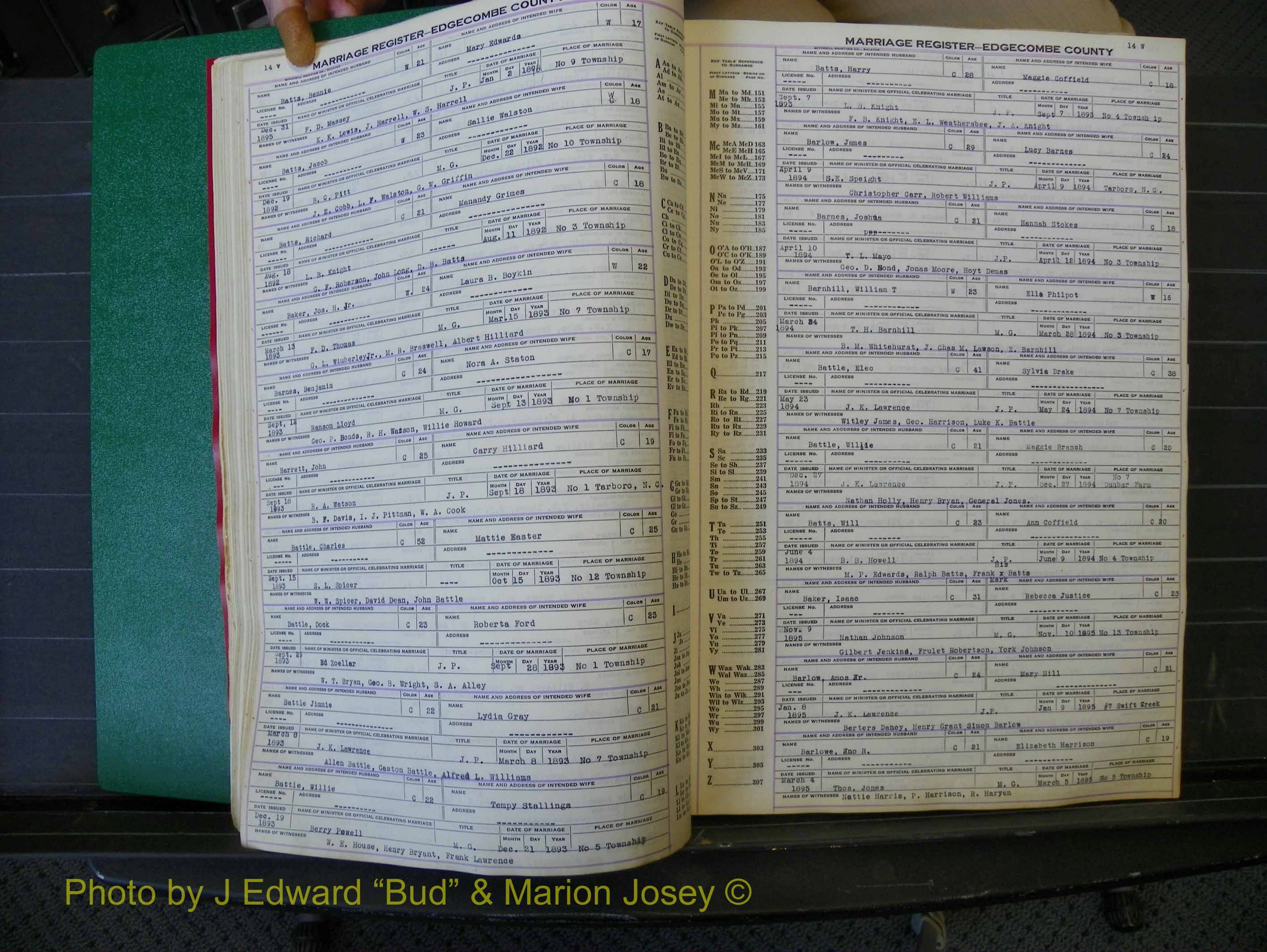 Edgecombe Marriages, A-E, 1867-1937 (148).JPG