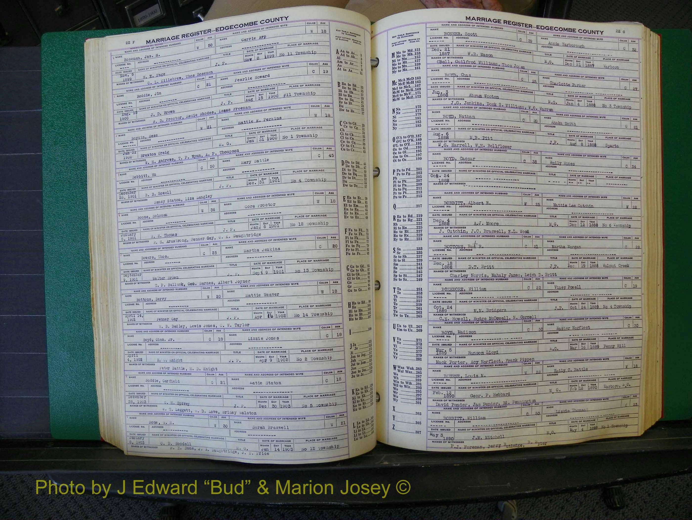 Edgecombe Marriages, A-E, 1867-1937 (207).JPG