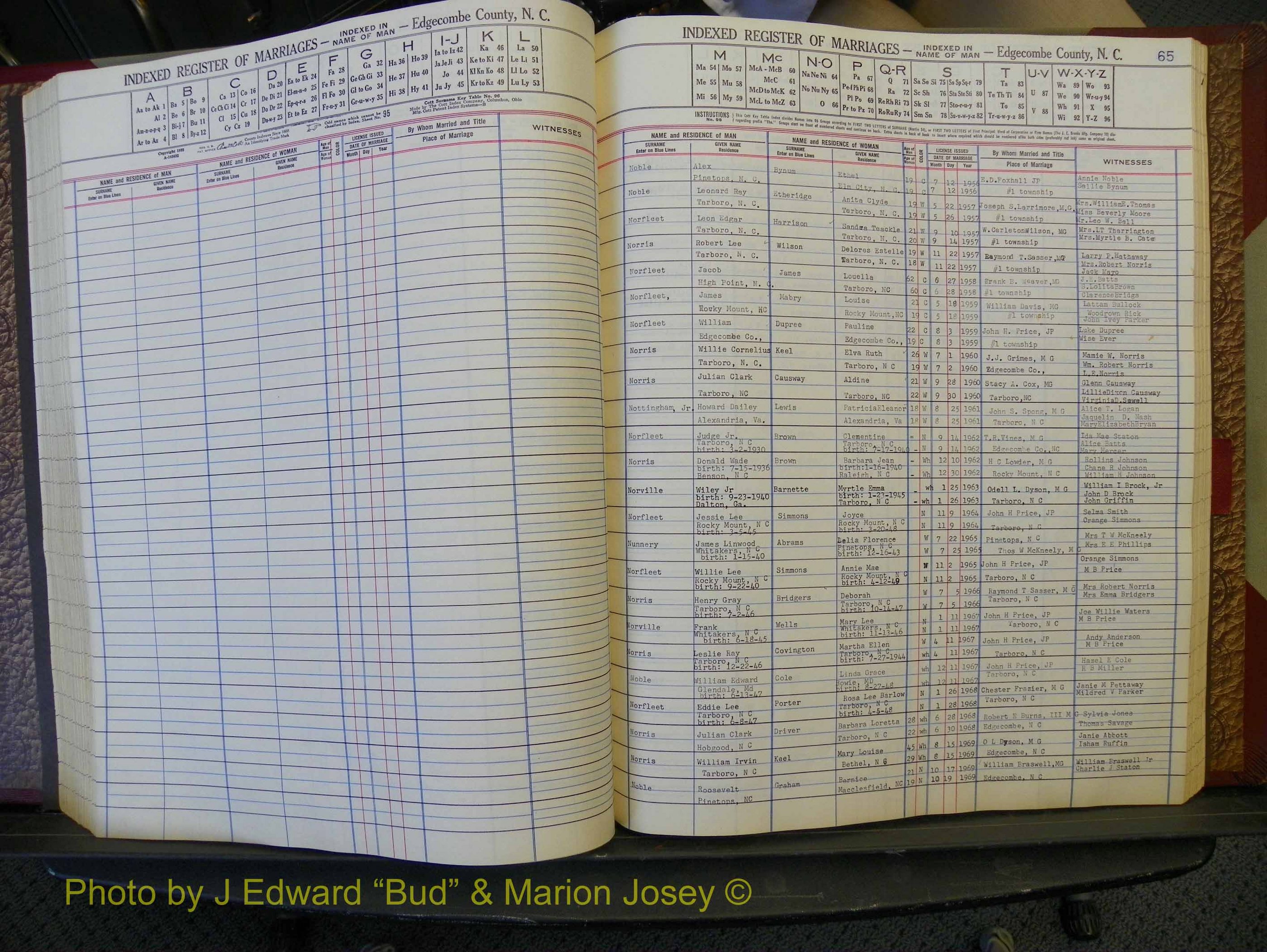 Edgecombe Marriages, A-Z, 1956-1972 (230).JPG