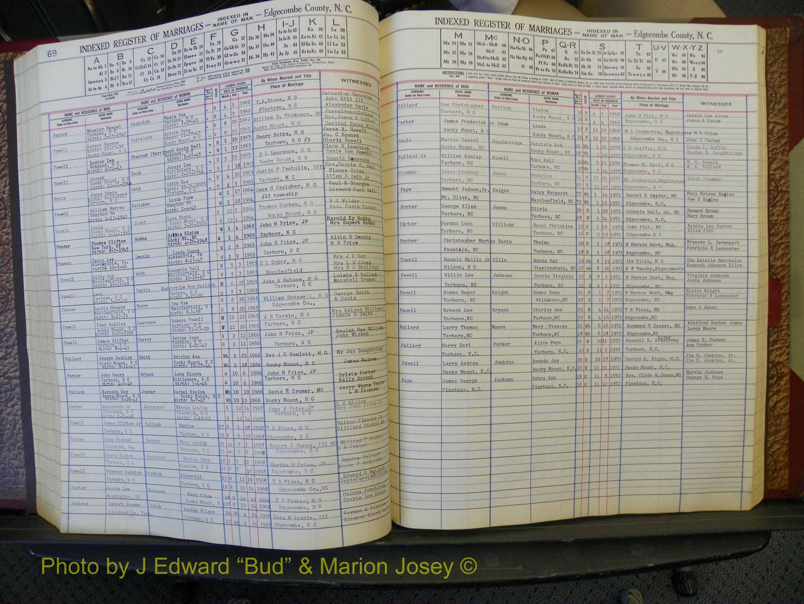 Edgecombe Marriages, A-Z, 1956-1972 (240).JPG