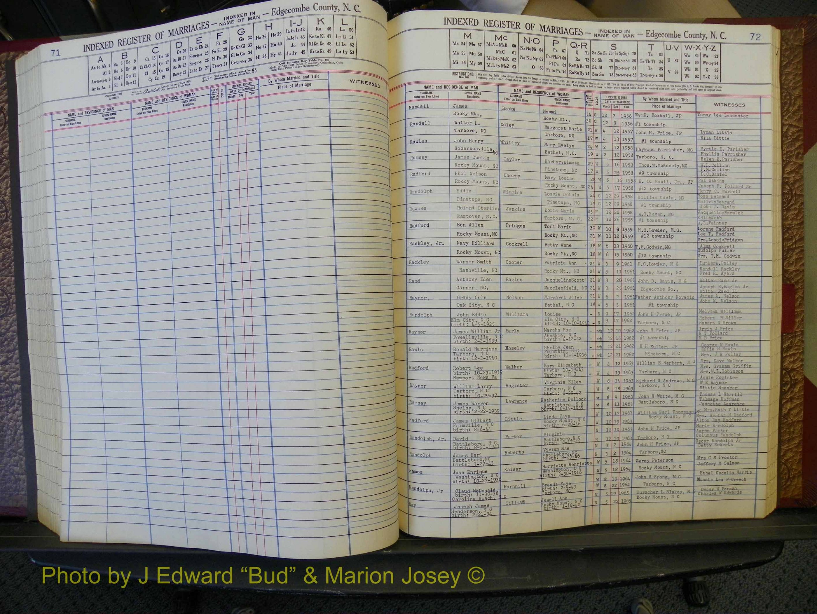 Edgecombe Marriages, A-Z, 1956-1972 (244).JPG