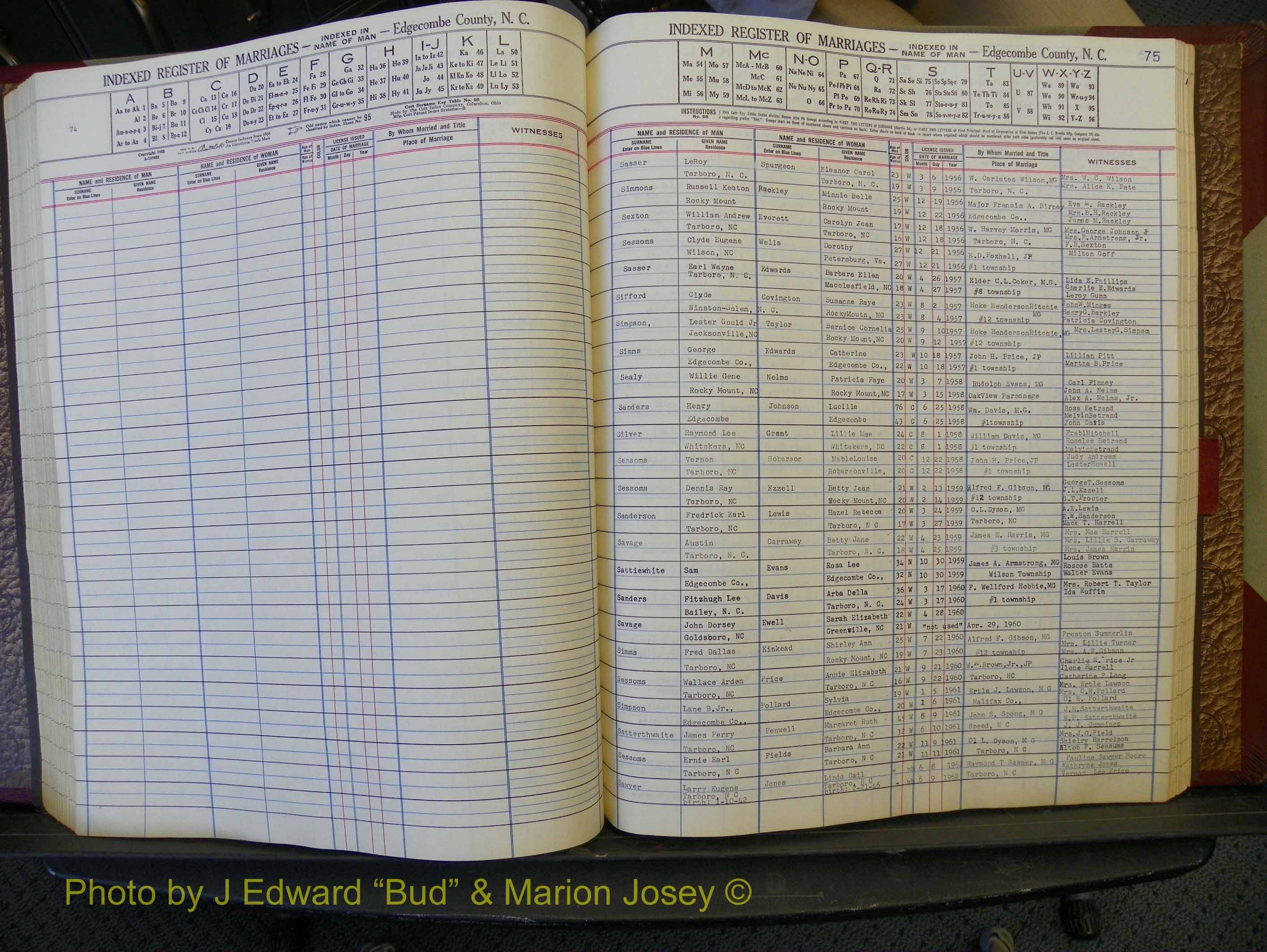 Edgecombe Marriages, A-Z, 1956-1972 (250).JPG