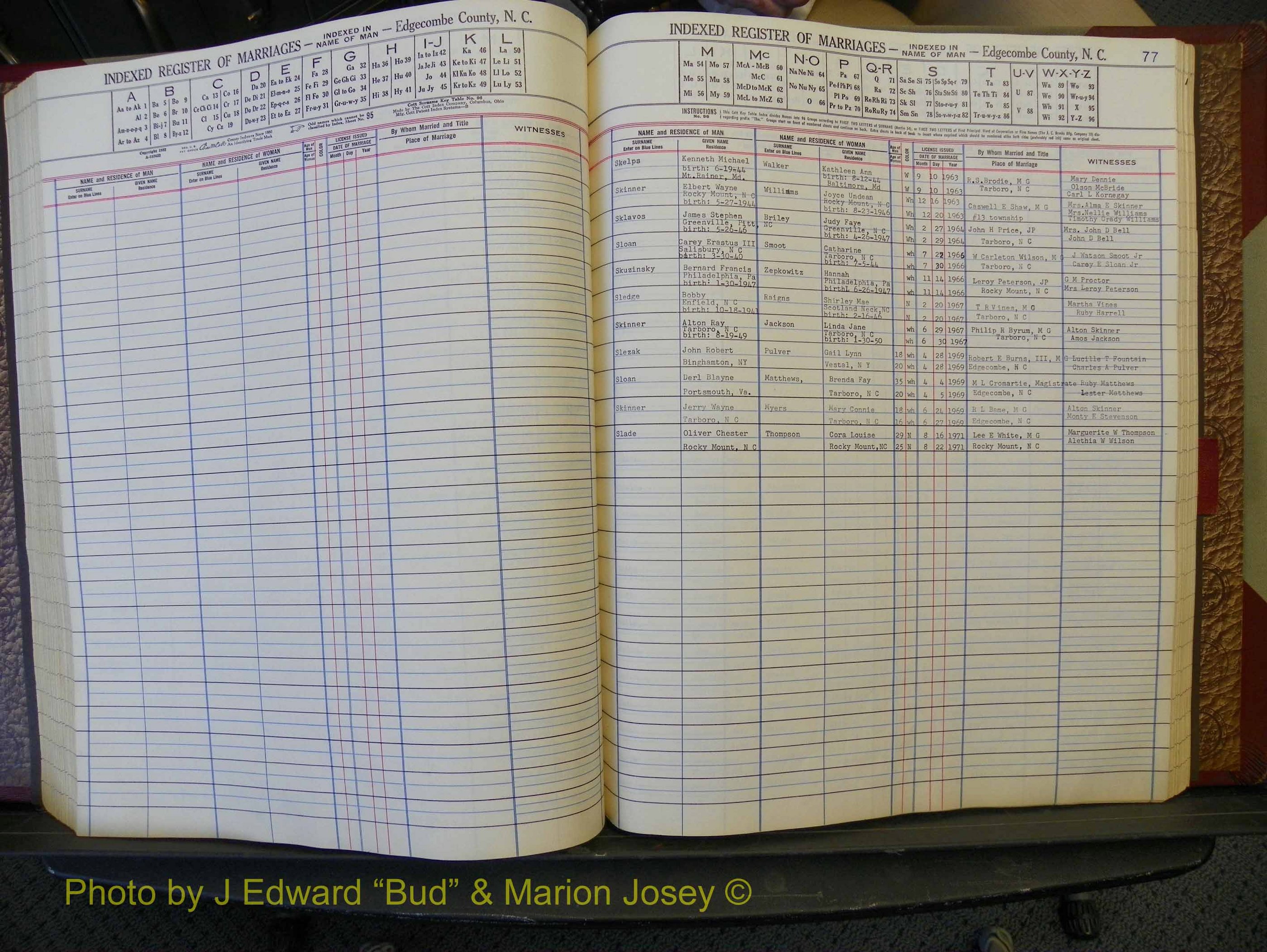 Edgecombe Marriages, A-Z, 1956-1972 (255).JPG