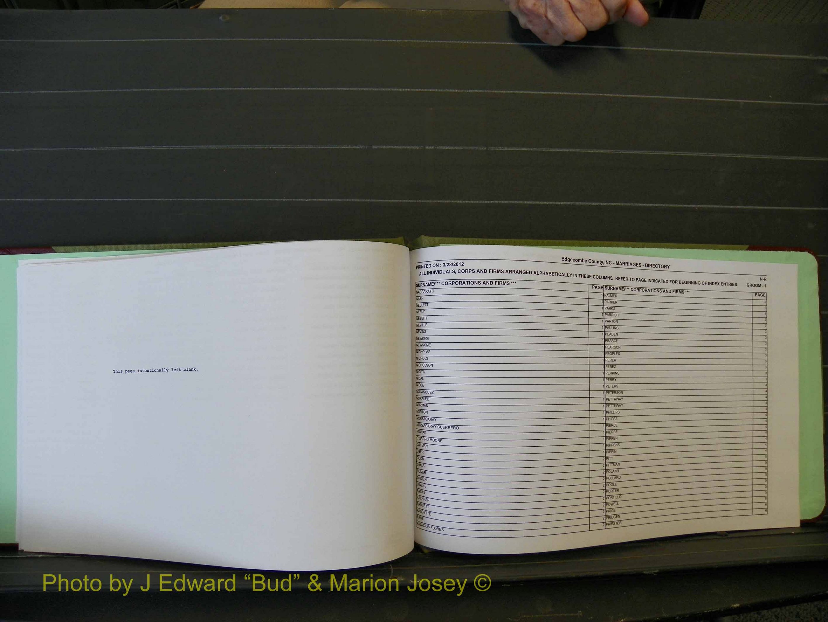 Edgecombe Marriages, A-Z, 2007+ (127).JPG