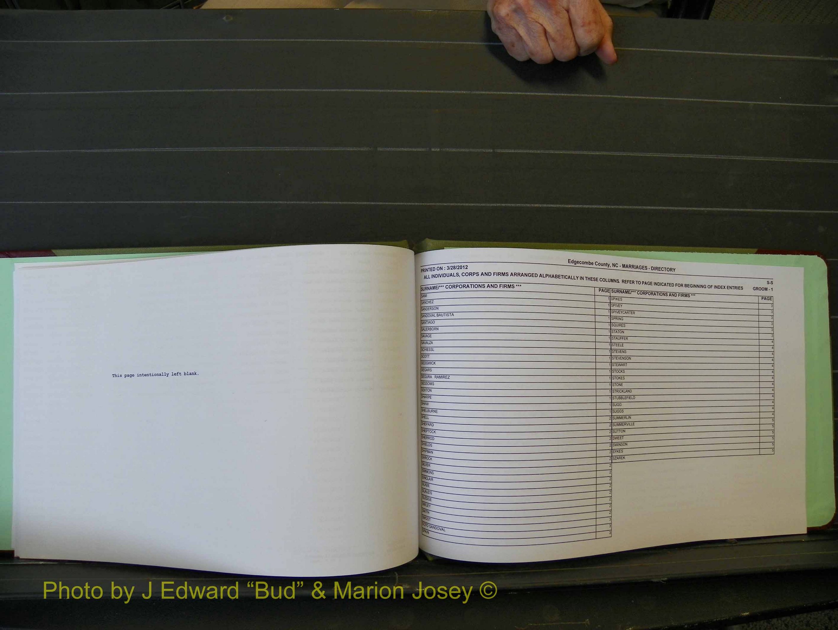 Edgecombe Marriages, A-Z, 2007+ (133).JPG
