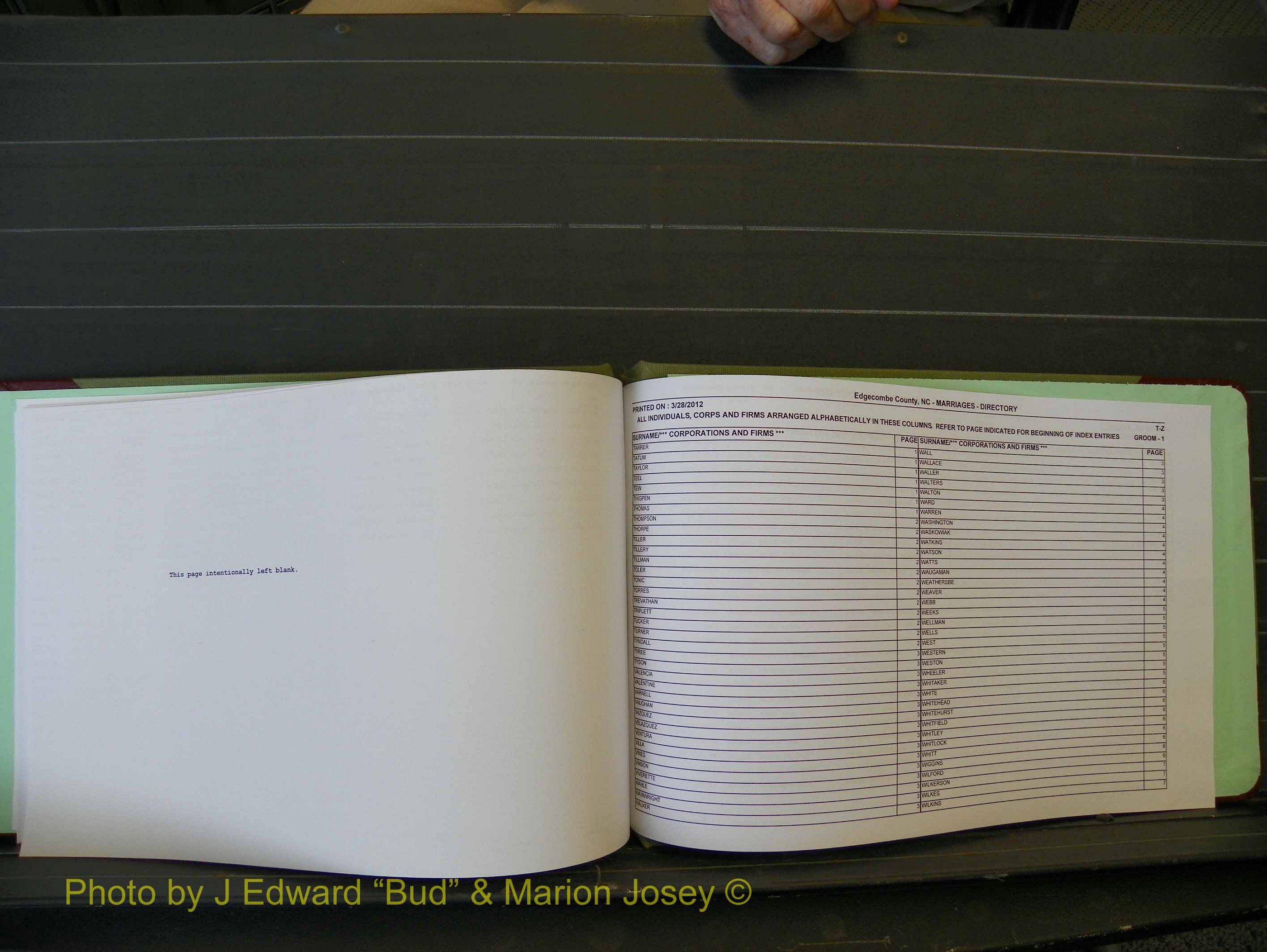 Edgecombe Marriages, A-Z, 2007+ (137).JPG