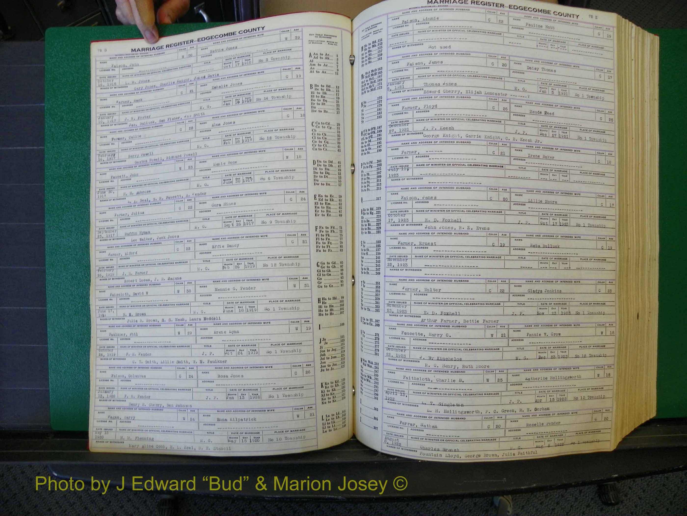 Edgecombe Marriages, F-O, 1867-1937 (104).JPG