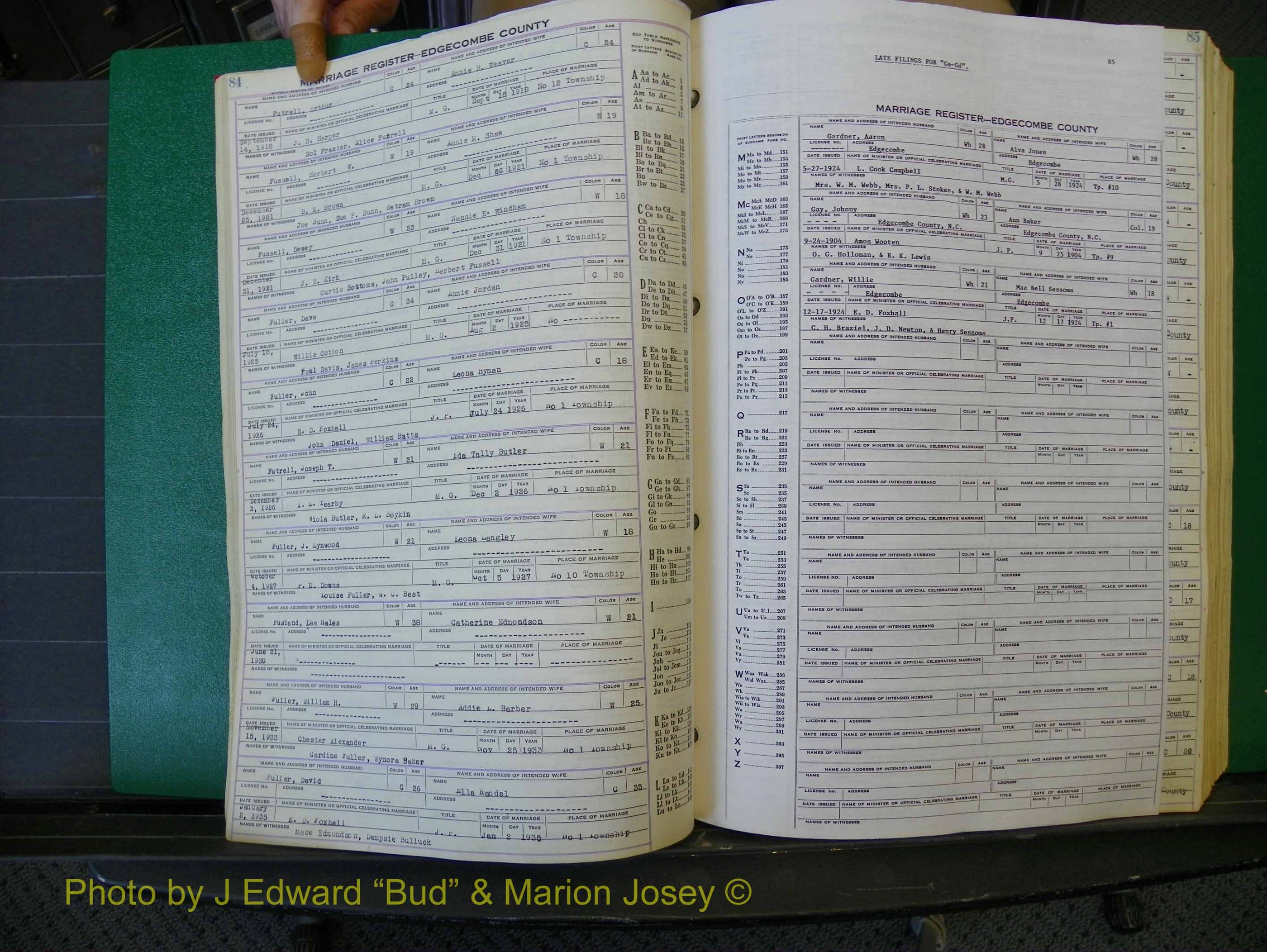 Edgecombe Marriages, F-O, 1867-1937 (131).JPG