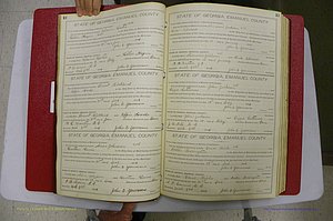 Emanuel Co, GA, Marriages Book D, 1904 - 1915, P 012-013.JPG