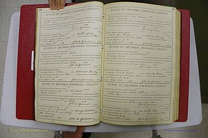 Emanuel Co, GA, Marriages Book D, 1904 - 1915, P 014-015.JPG