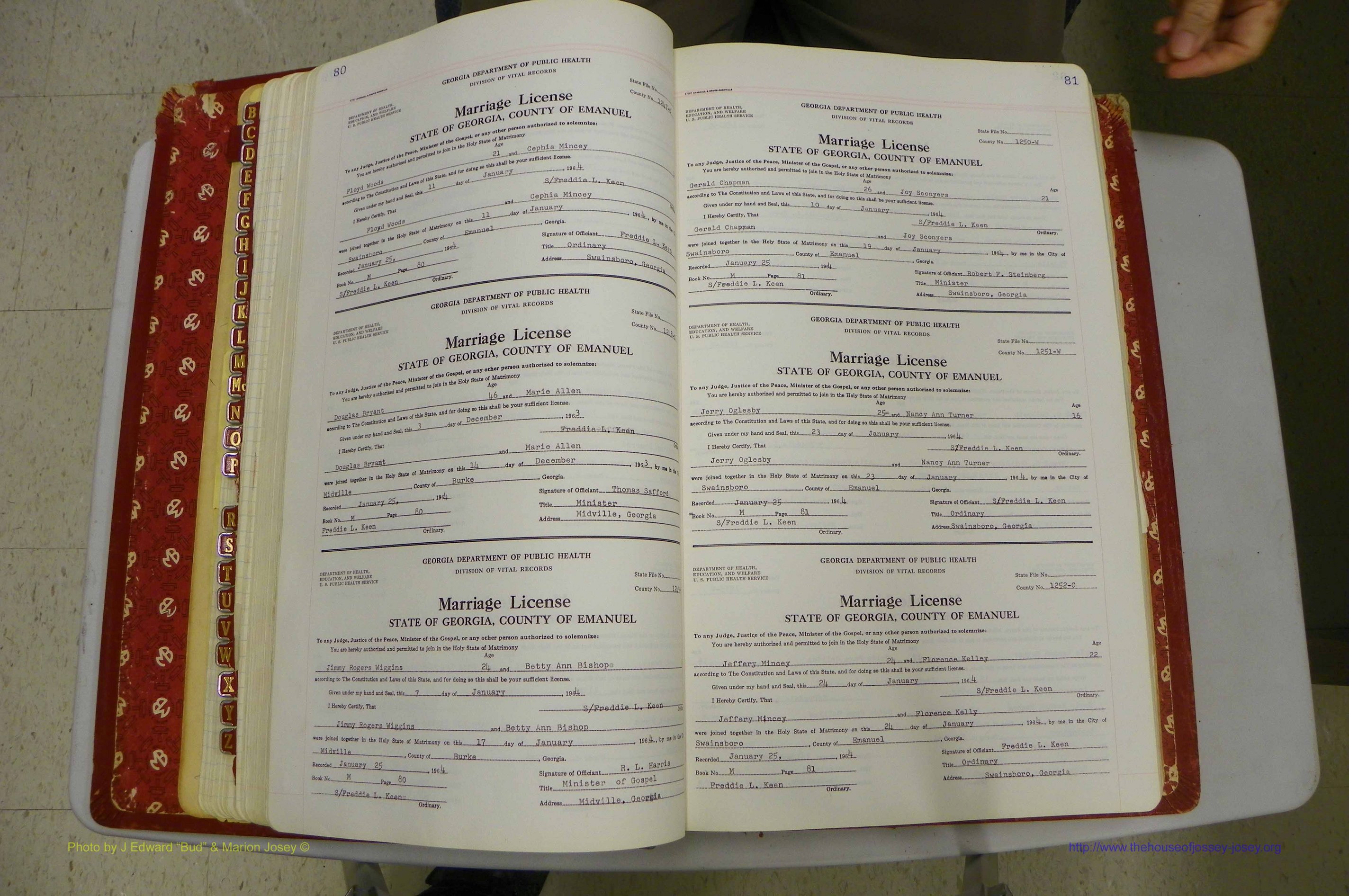 Emanuel Co, GA, Marriages Book M, 1962 - 1974, P 080-081.JPG