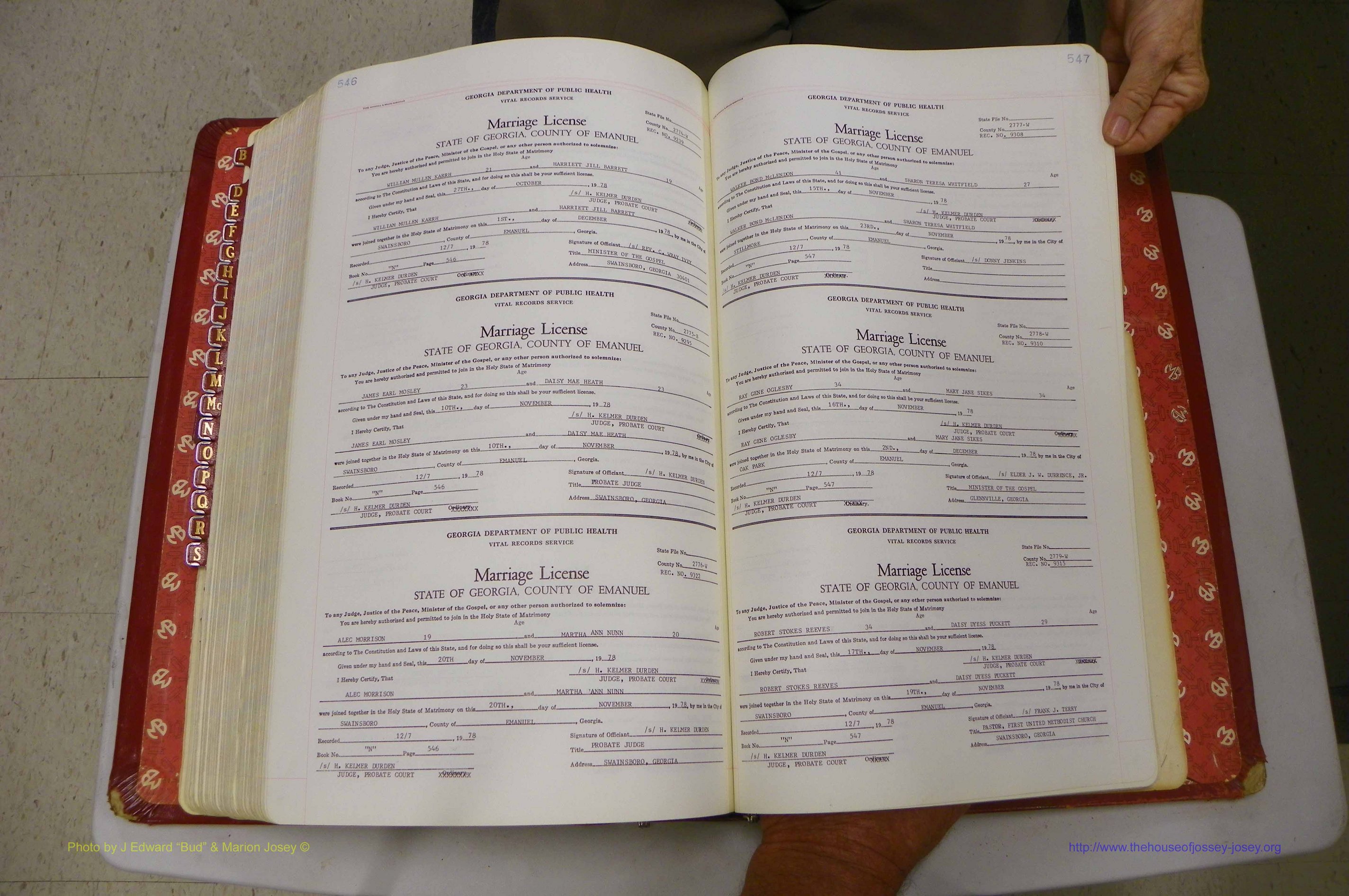 Emanuel Co, GA, Marriages Book N, 1971 - 1979, P 546-547.JPG