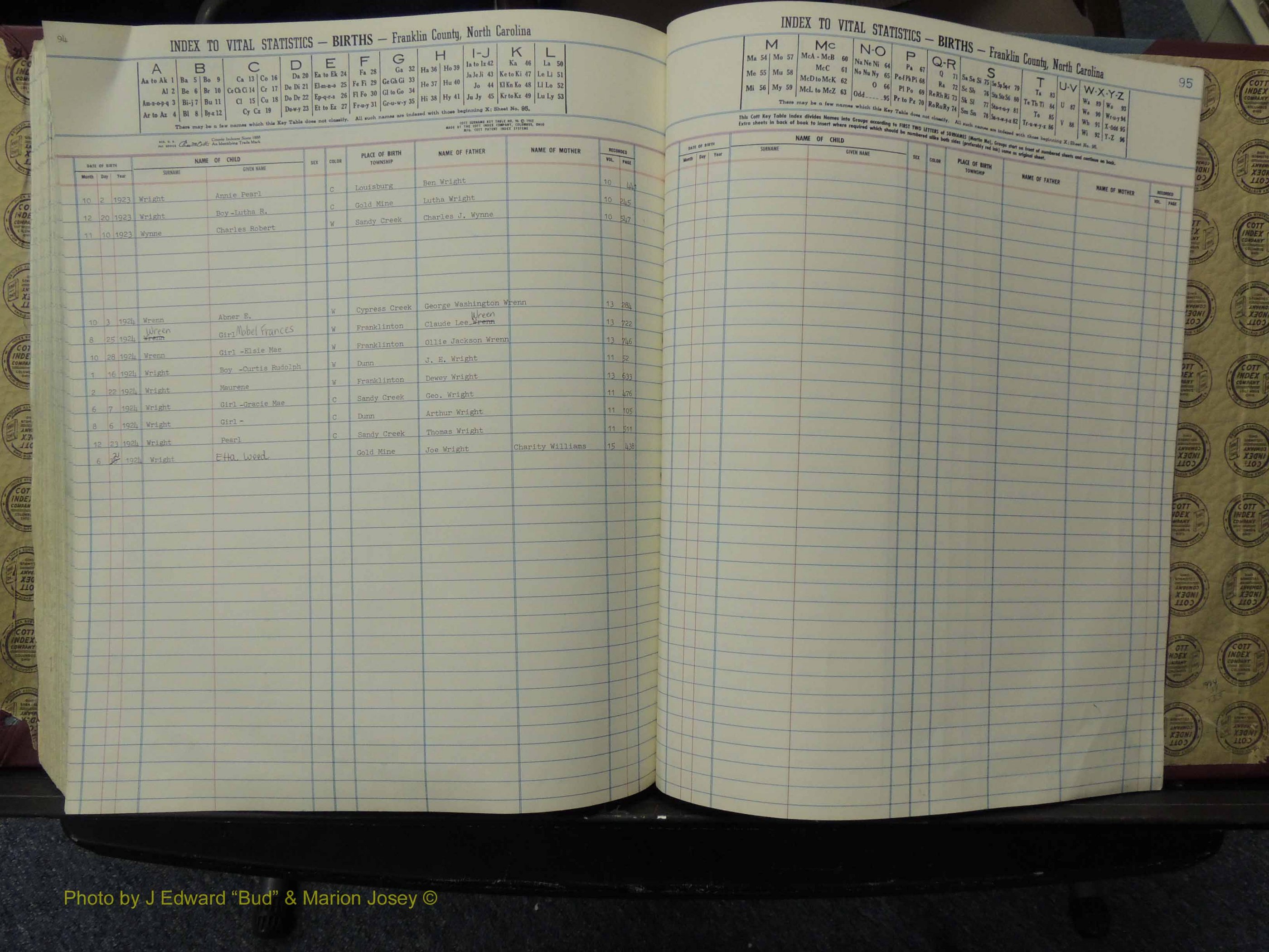 Franklin Co, NC,  Births, A-Z, 1913-1924 (323).JPG