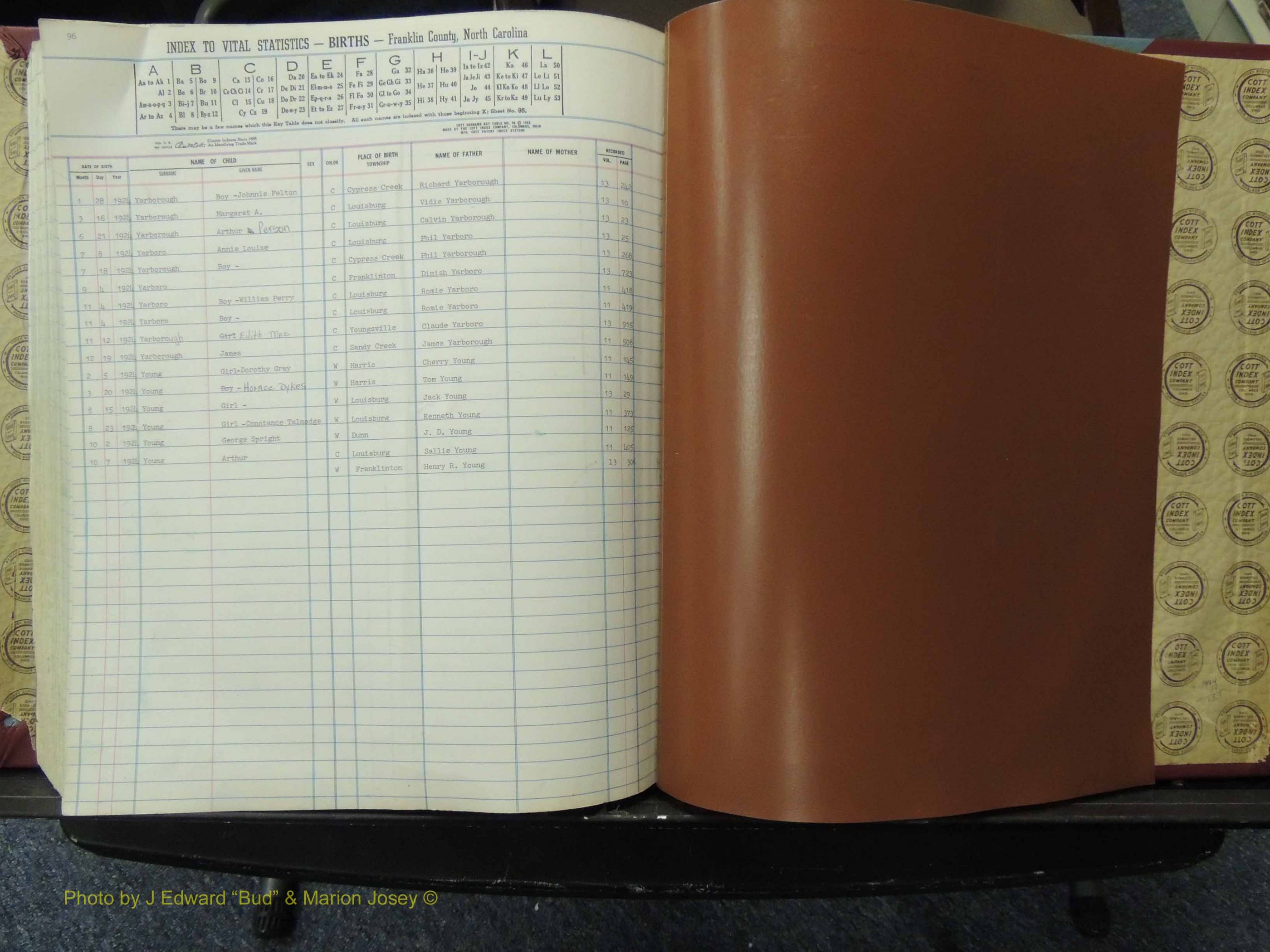 Franklin Co, NC,  Births, A-Z, 1913-1924 (327).JPG