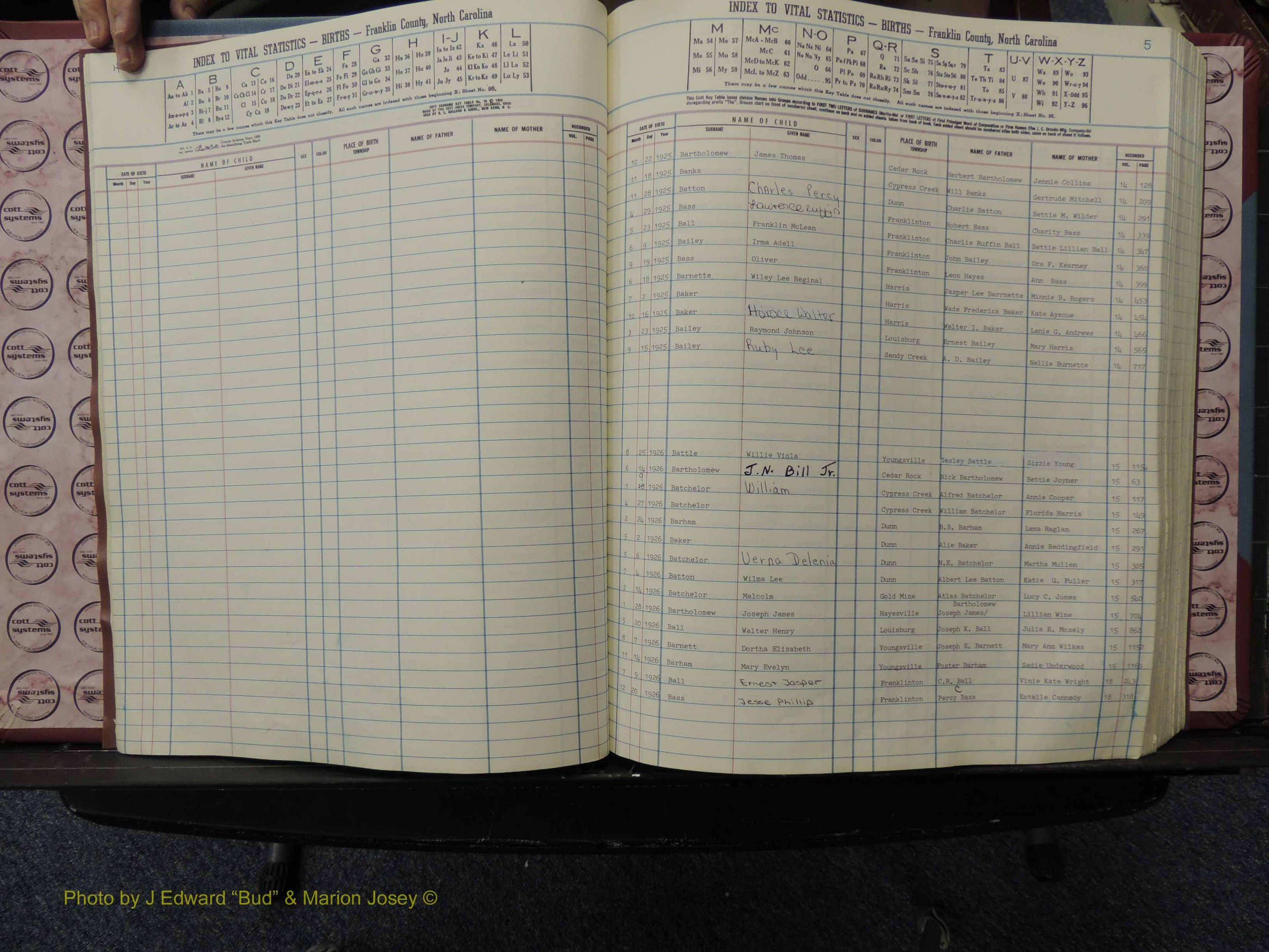 Franklin Co, NC, Births, A-Z, 1925-1942 (115).JPG