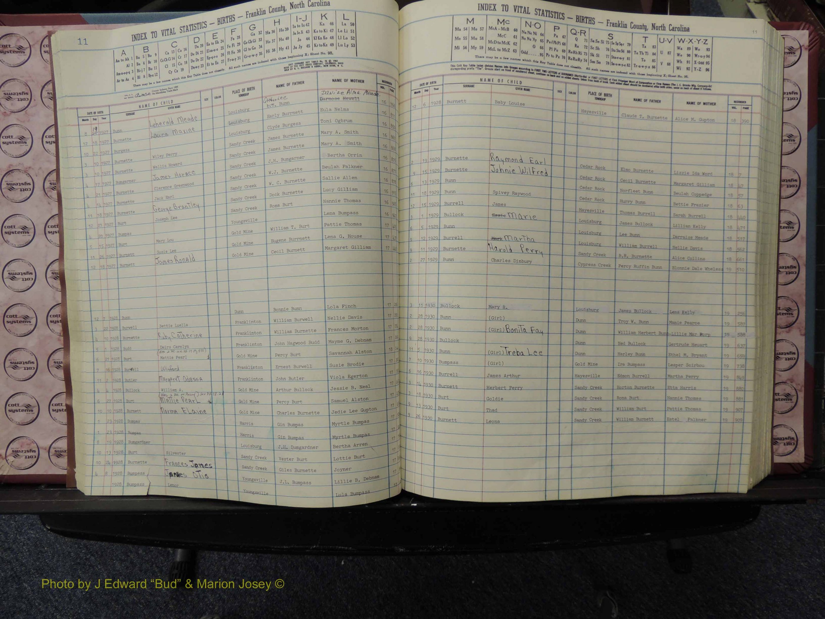 Franklin Co, NC, Births, A-Z, 1925-1942 (136).JPG