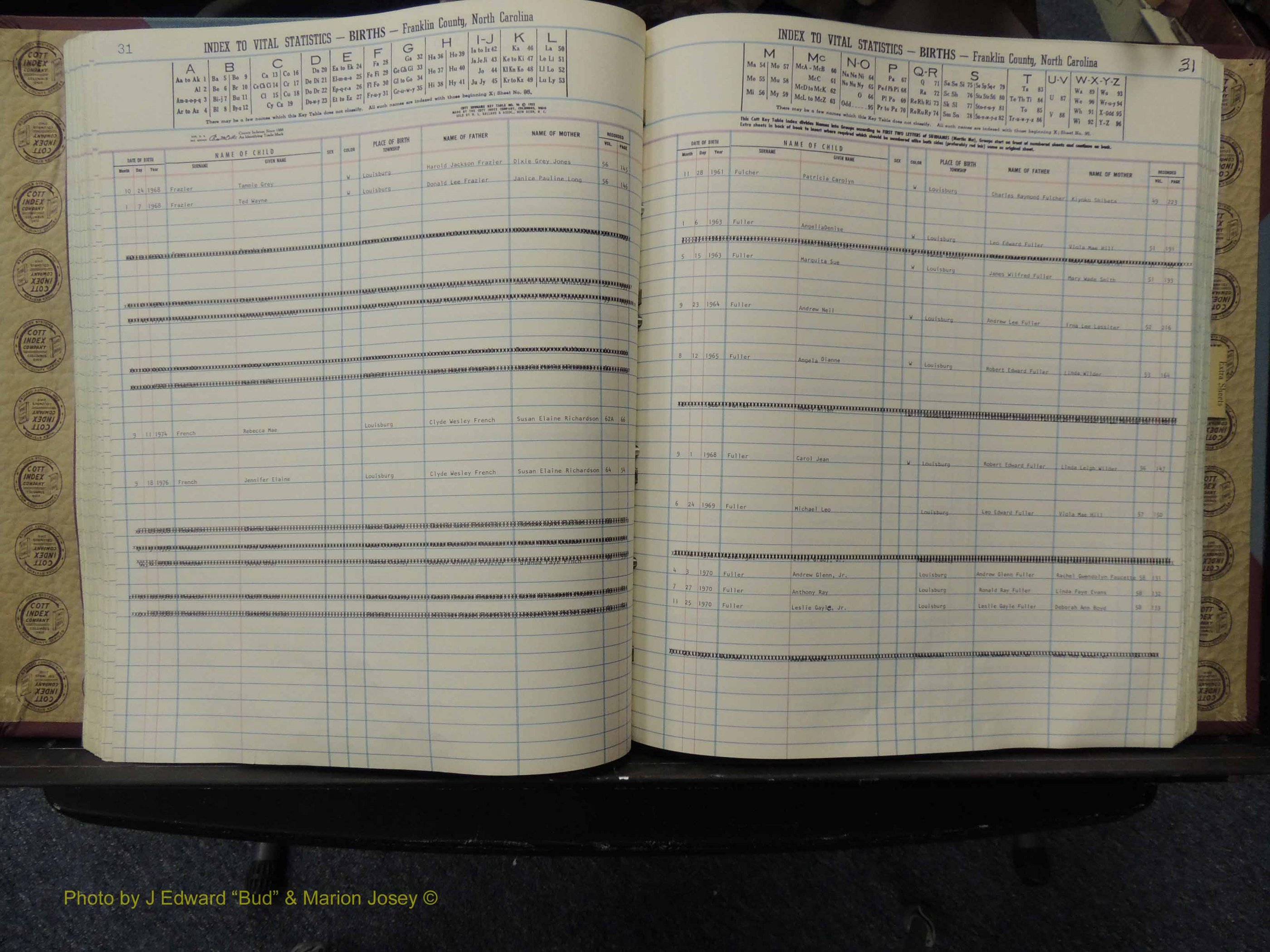 Franklin Co, NC, Births, A-Z, 1961-1981 (169).JPG