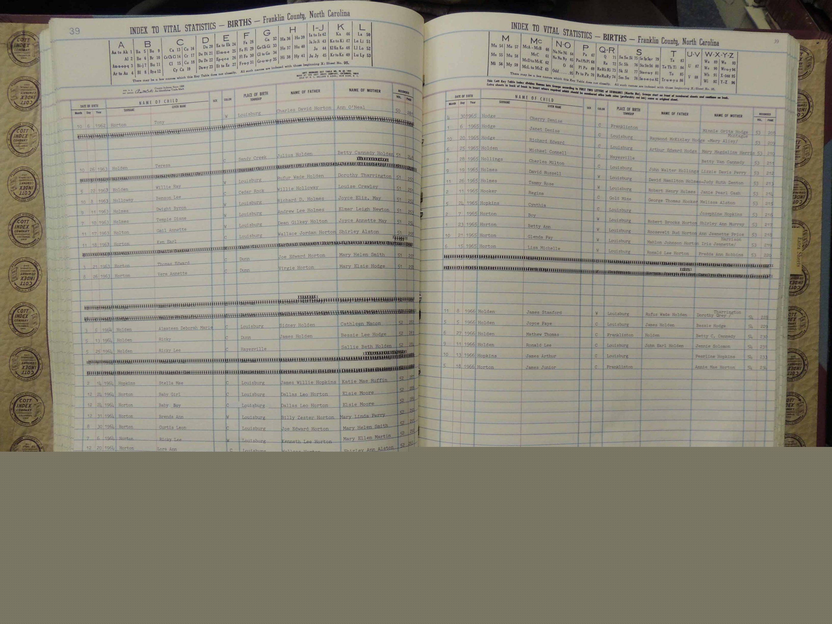 Franklin Co, NC, Births, A-Z, 1961-1981 (188).JPG
