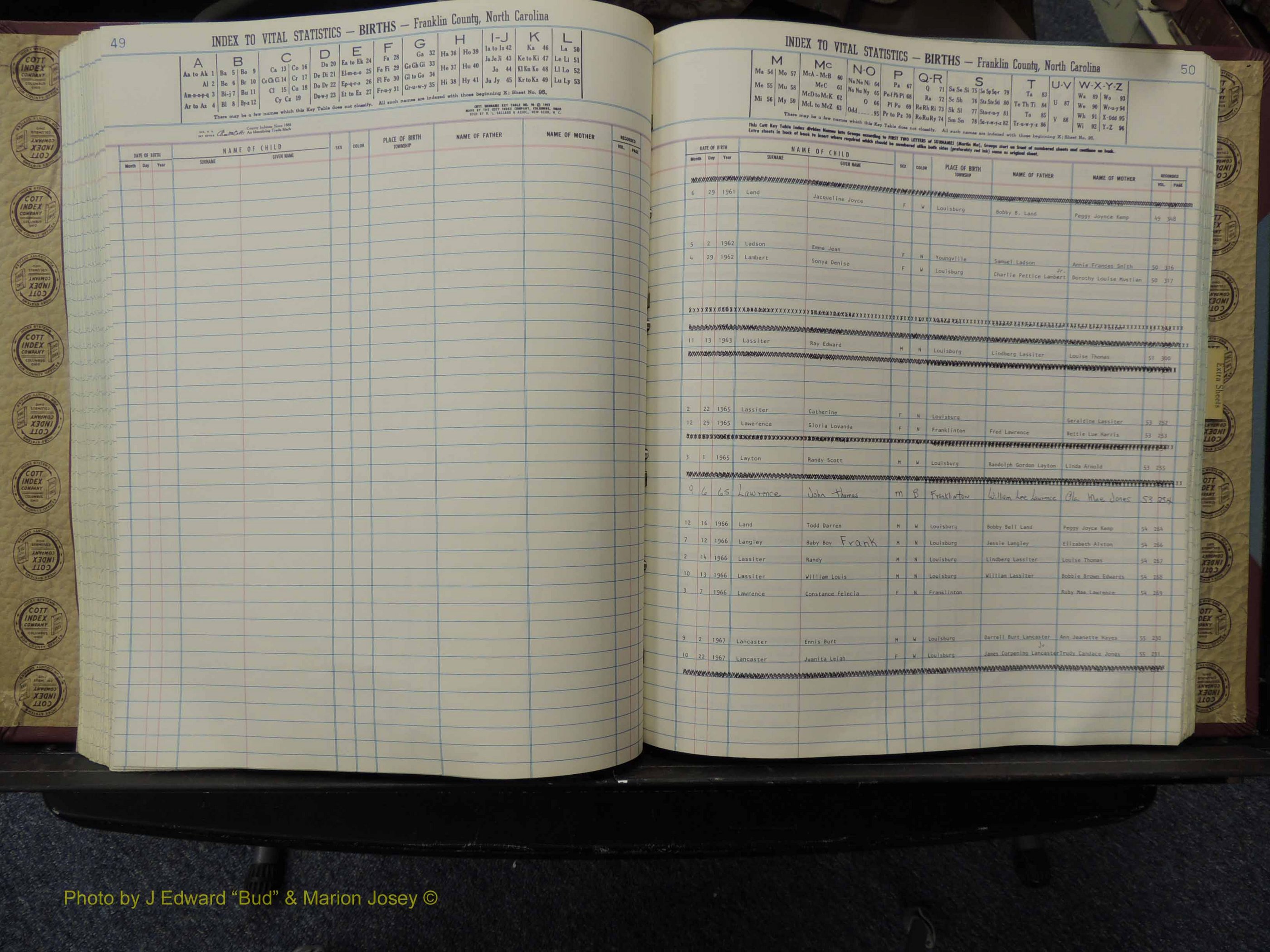 Franklin Co, NC, Births, A-Z, 1961-1981 (209).JPG